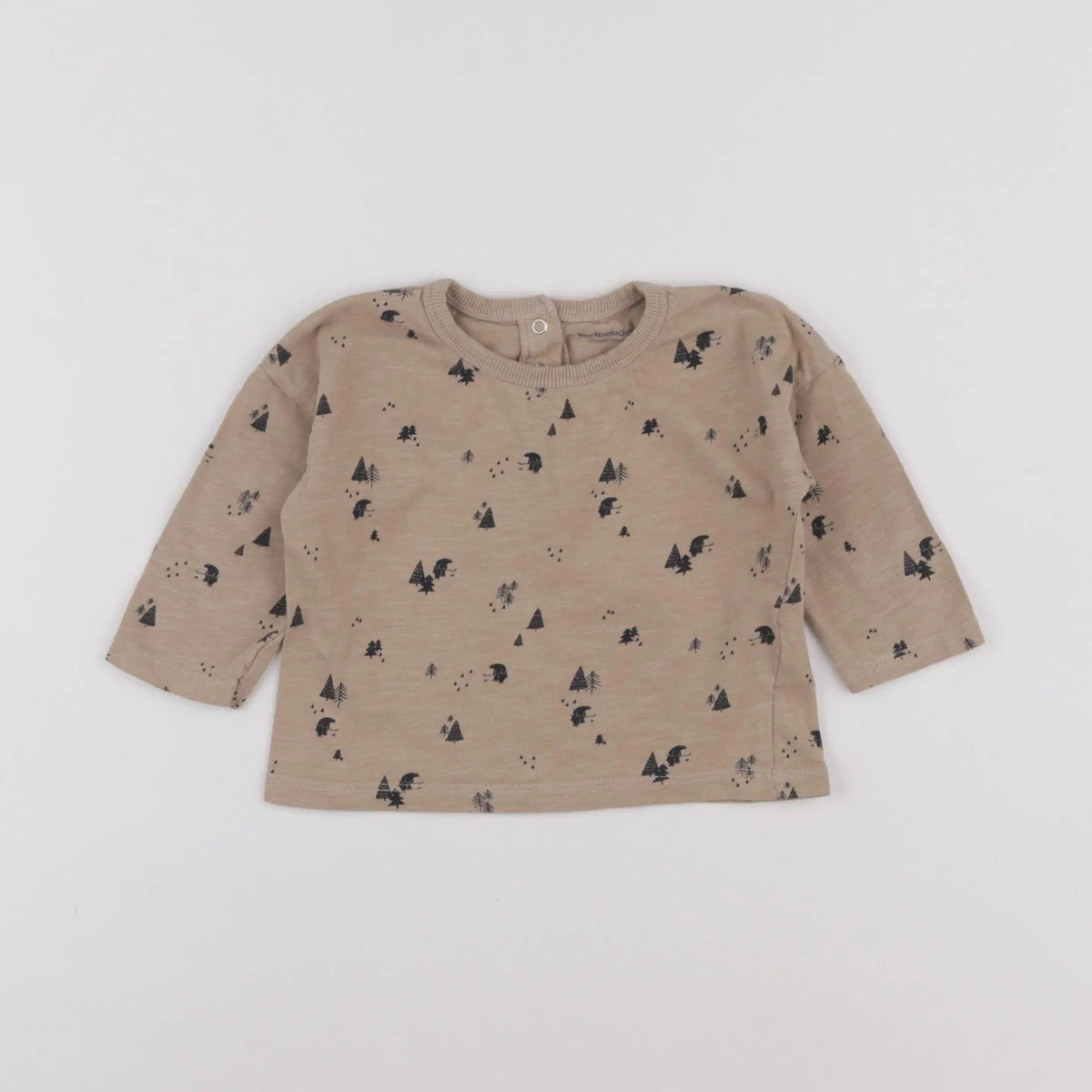 Vertbaudet - tee-shirt marron - 12 mois