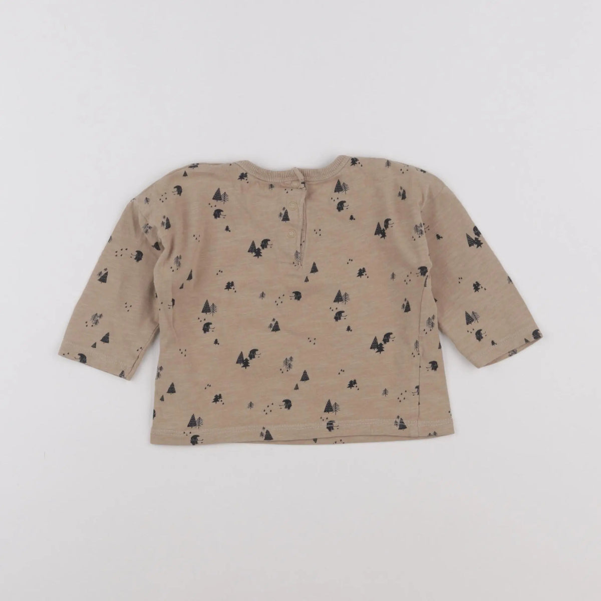 Vertbaudet - tee-shirt marron - 12 mois