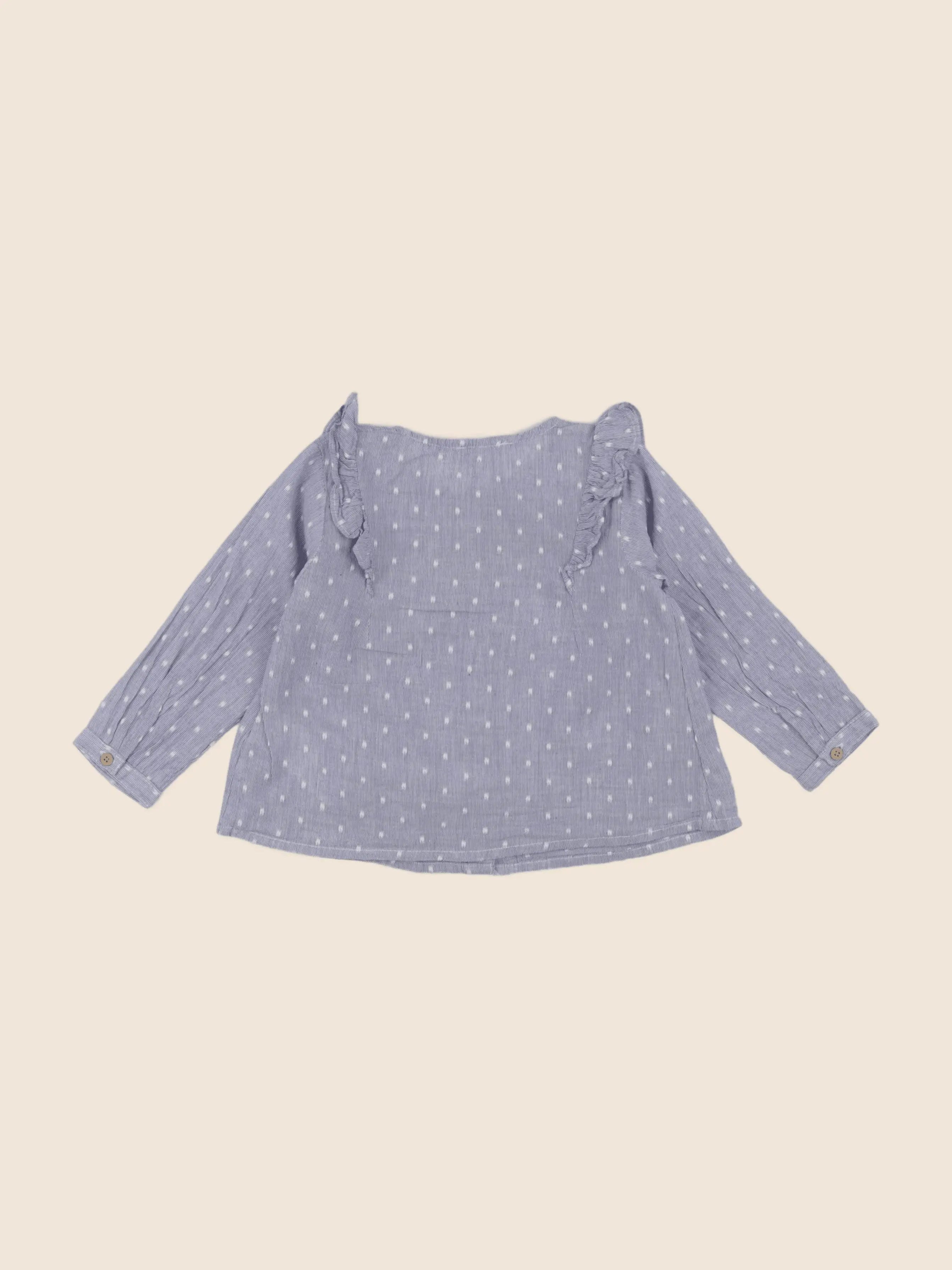 Vertbaudet - blouse bleu - 18 mois