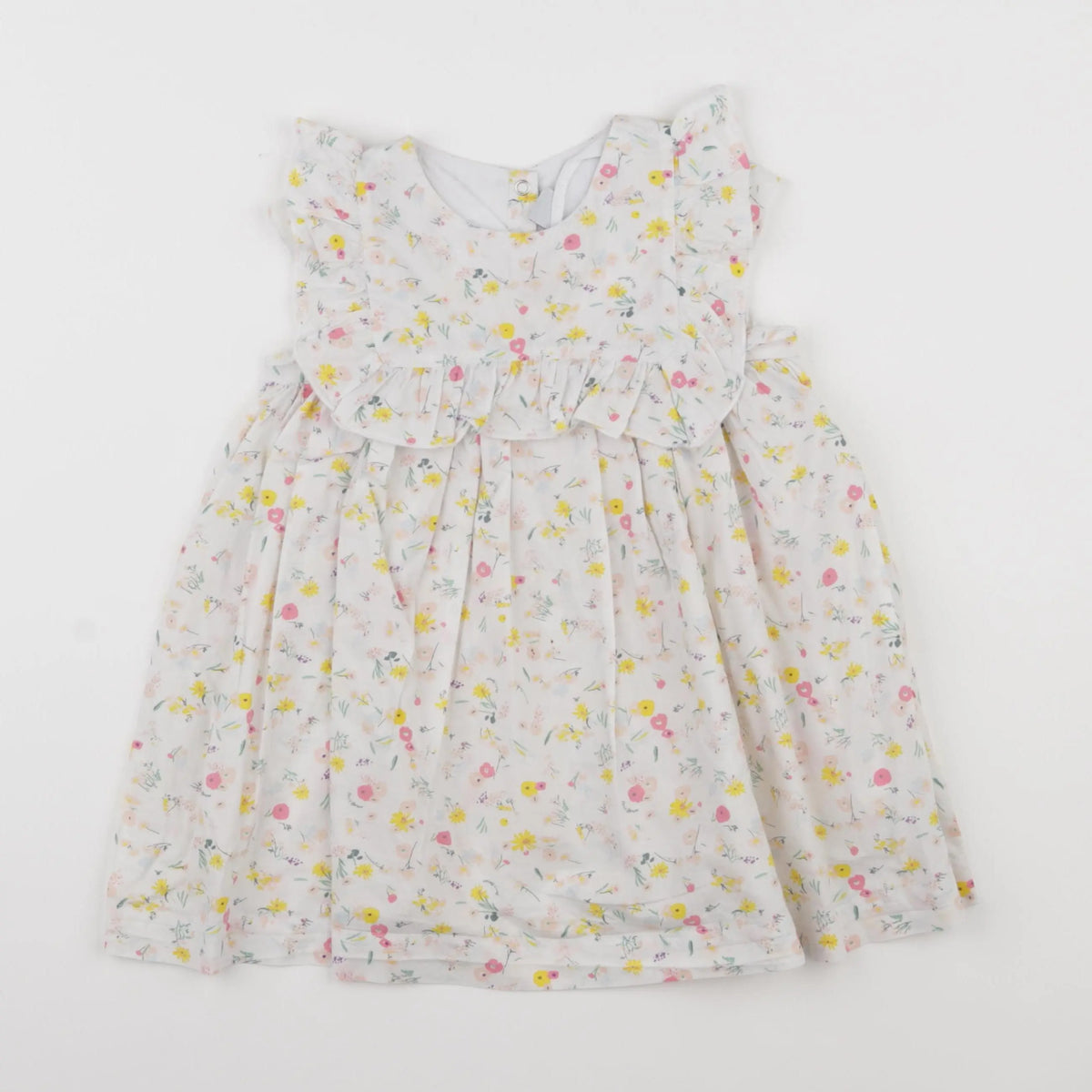 Petit Bateau - robe blanc - 36 mois