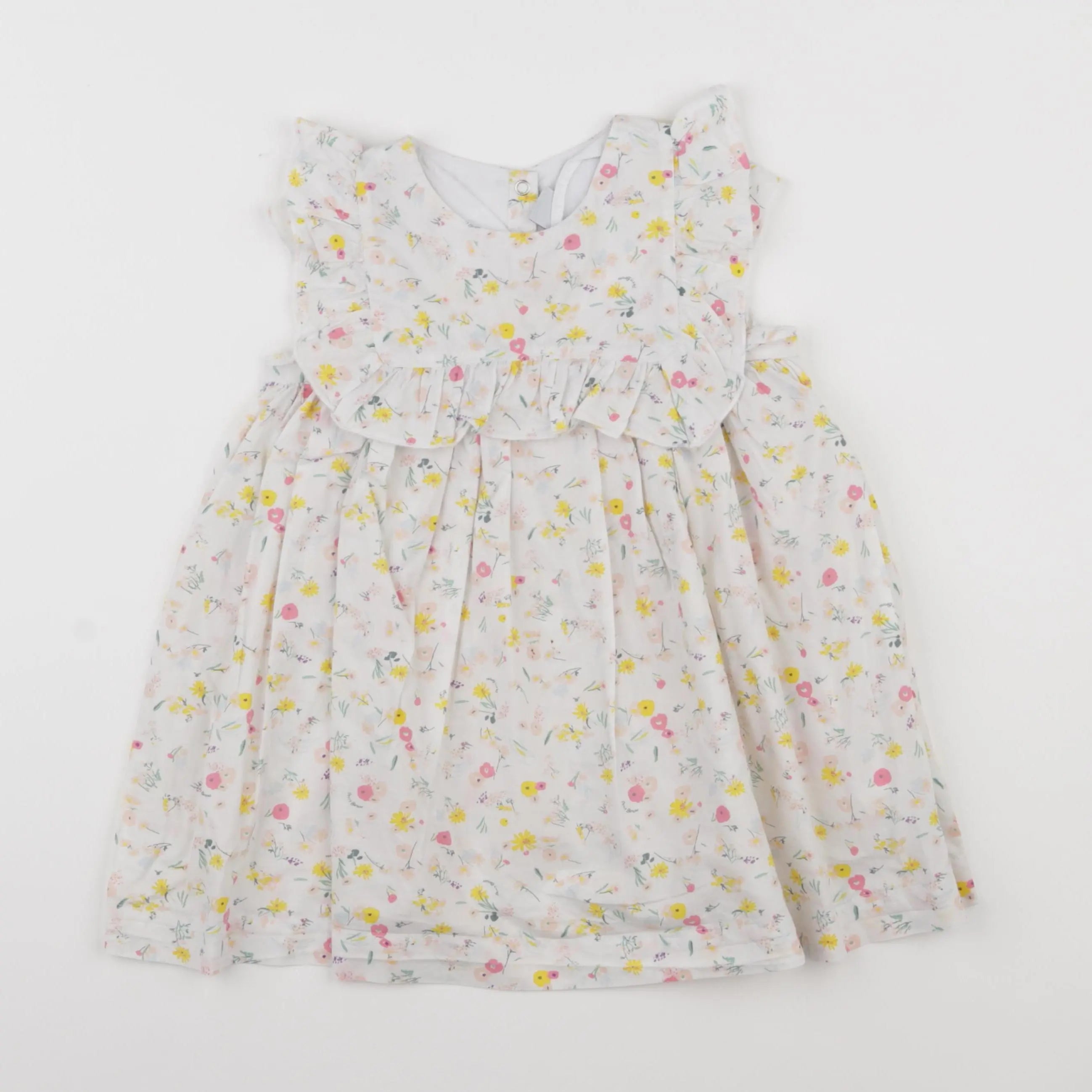 Petit Bateau - robe blanc - 36 mois