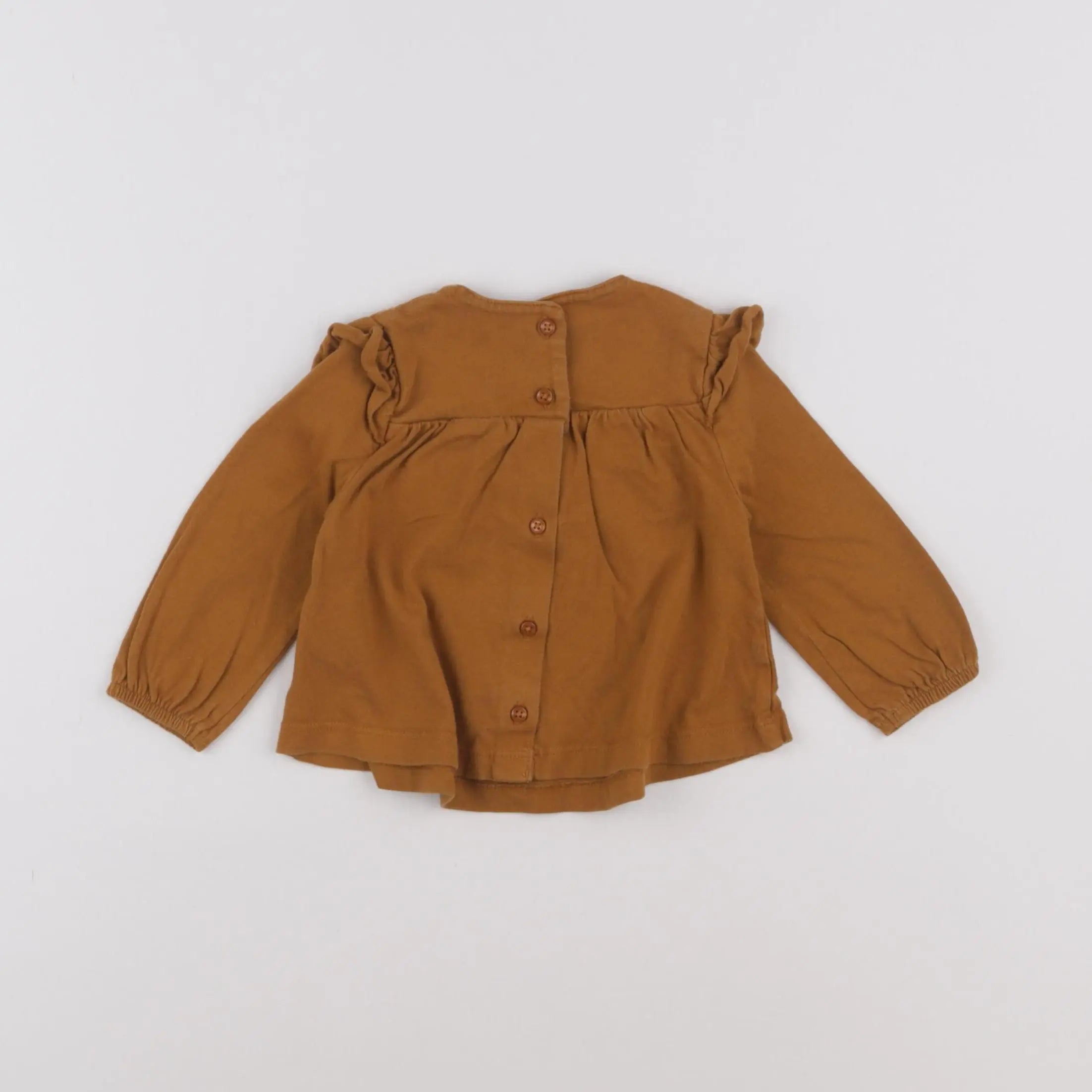 Vertbaudet - tee-shirt marron - 9 mois