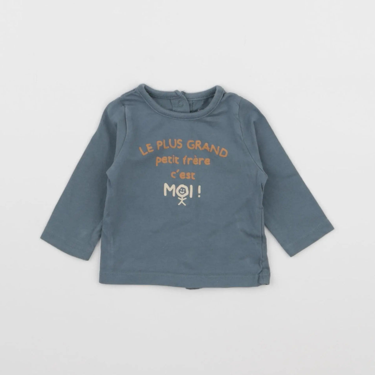 Vertbaudet - tee-shirt bleu - 3 mois