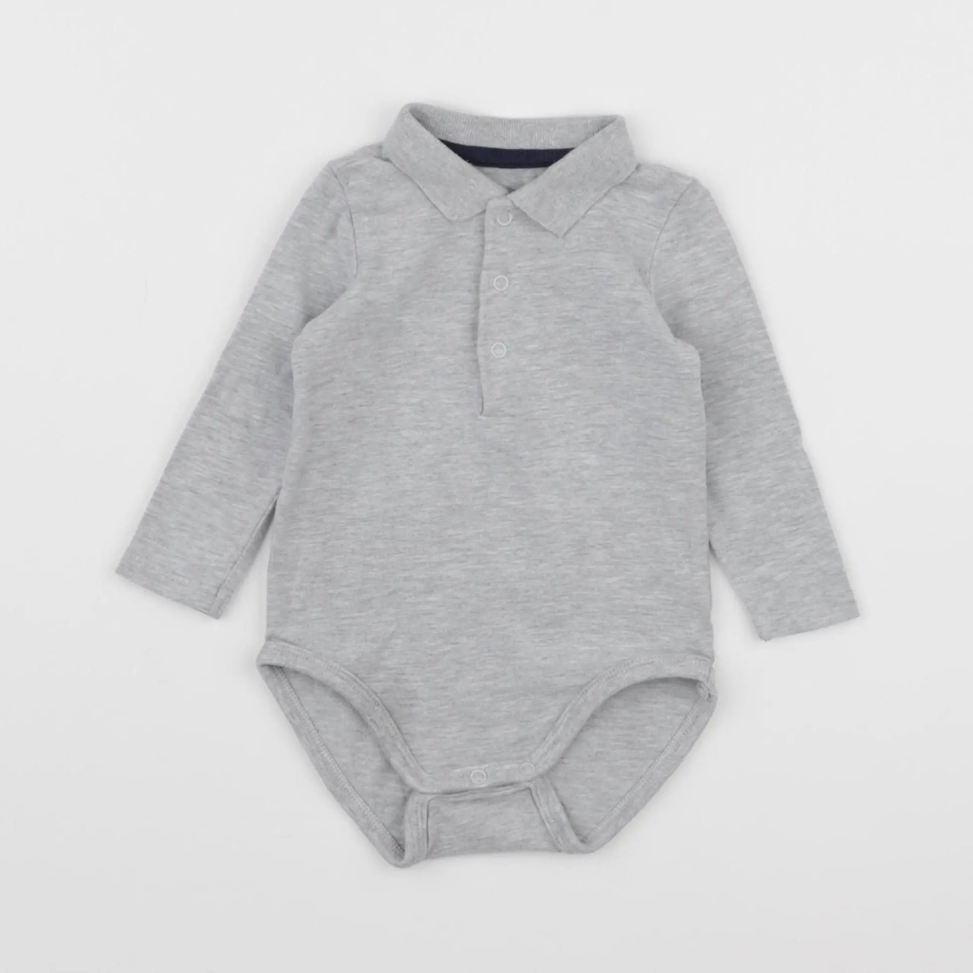 Vertbaudet - body à col gris - 6 mois