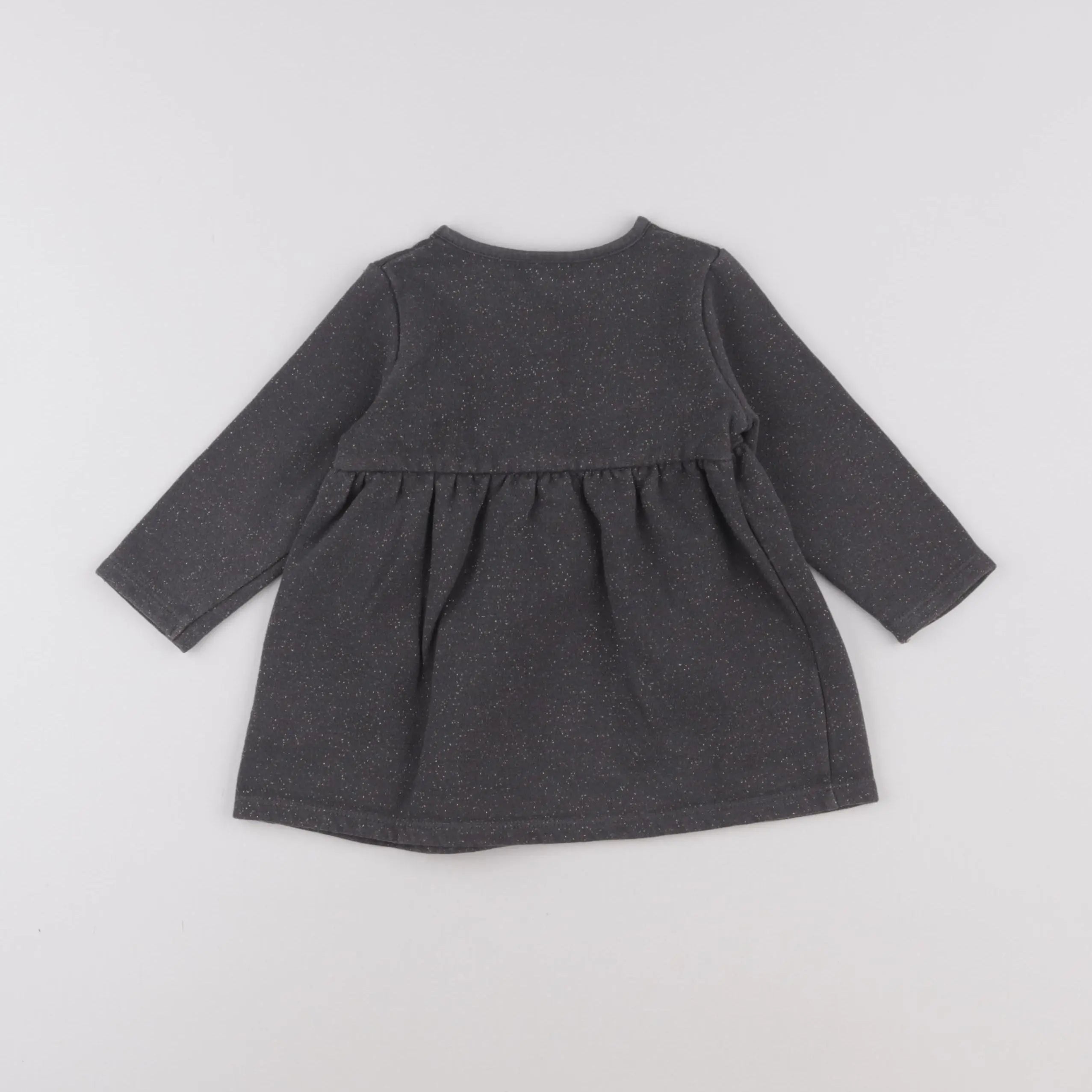 Vertbaudet - robe gris - 12 mois
