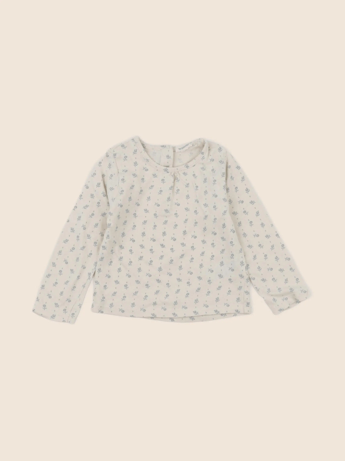 Vertbaudet - tee-shirt beige, bleu - 18 mois