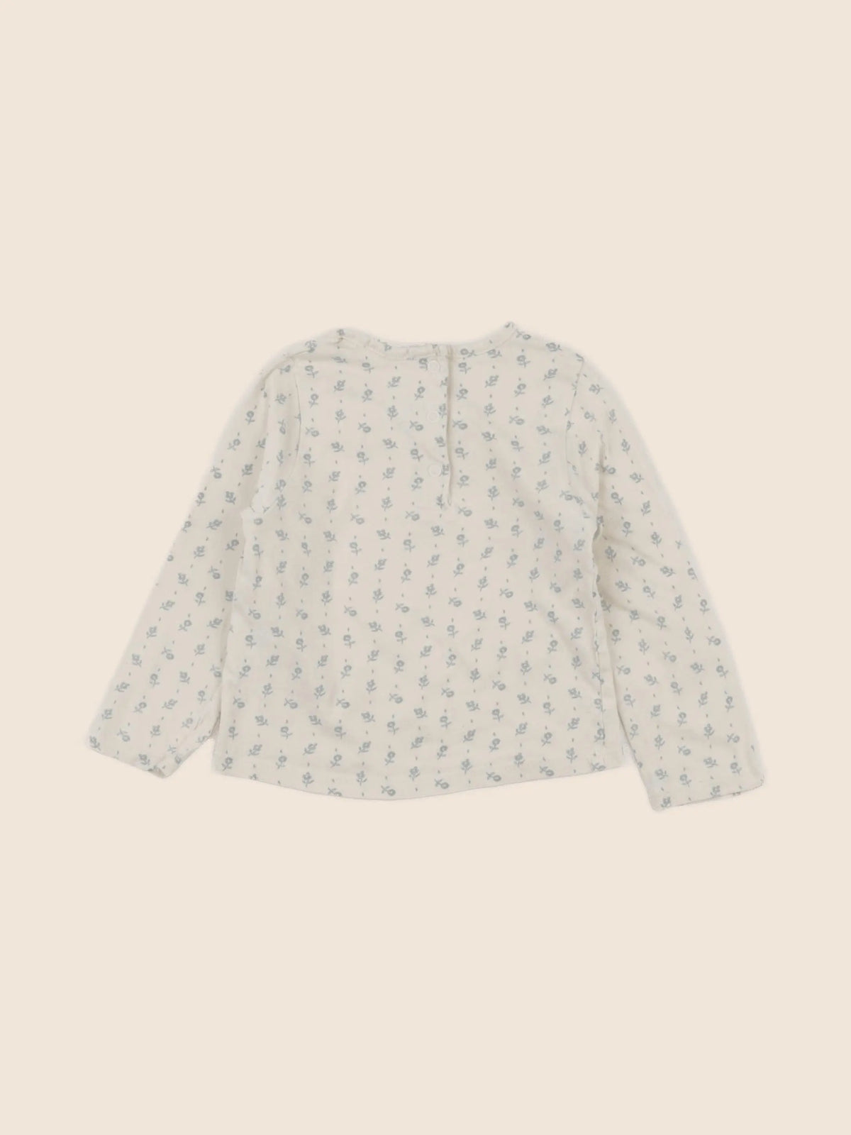 Vertbaudet - tee-shirt beige, bleu - 18 mois