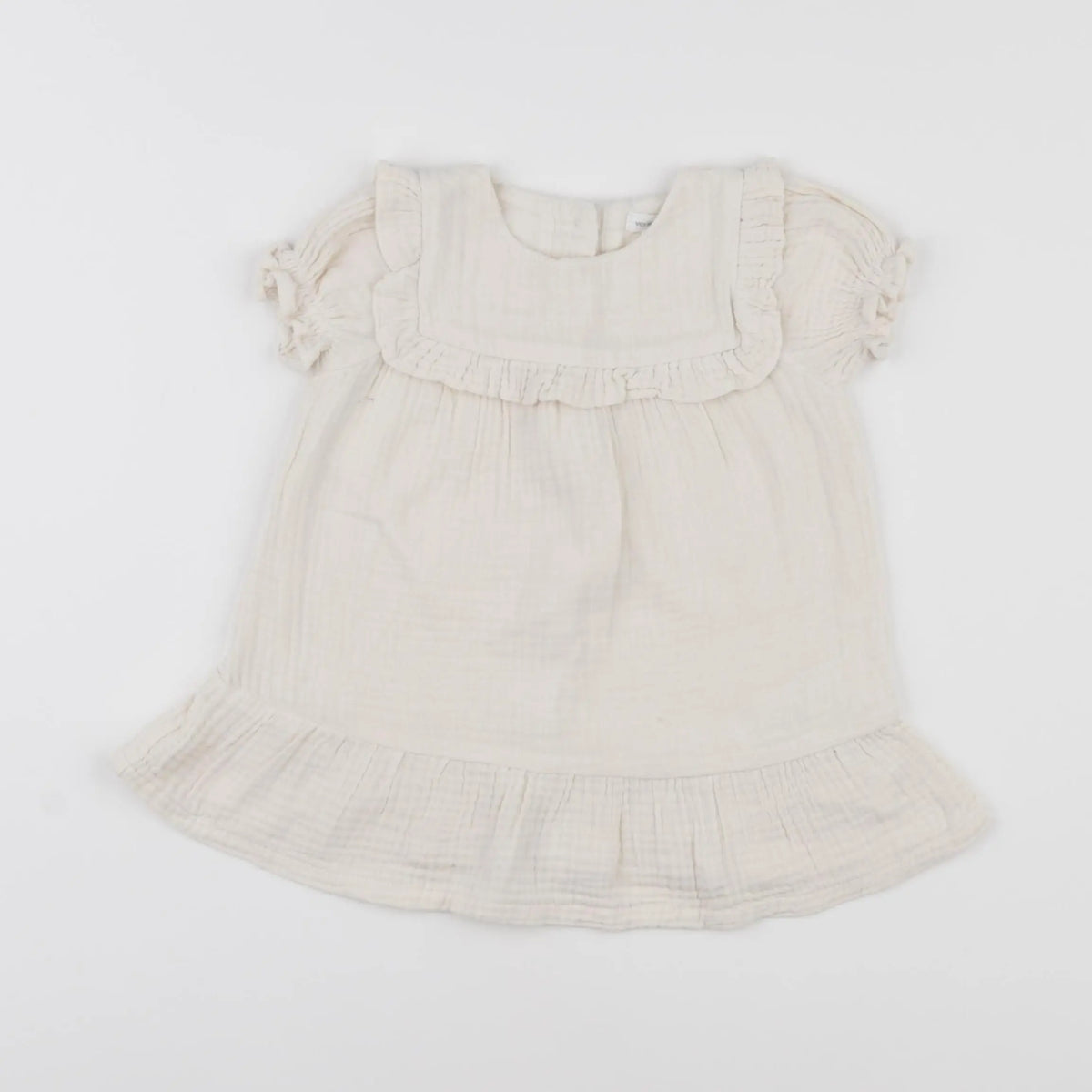 Vertbaudet - robe beige - 12 mois