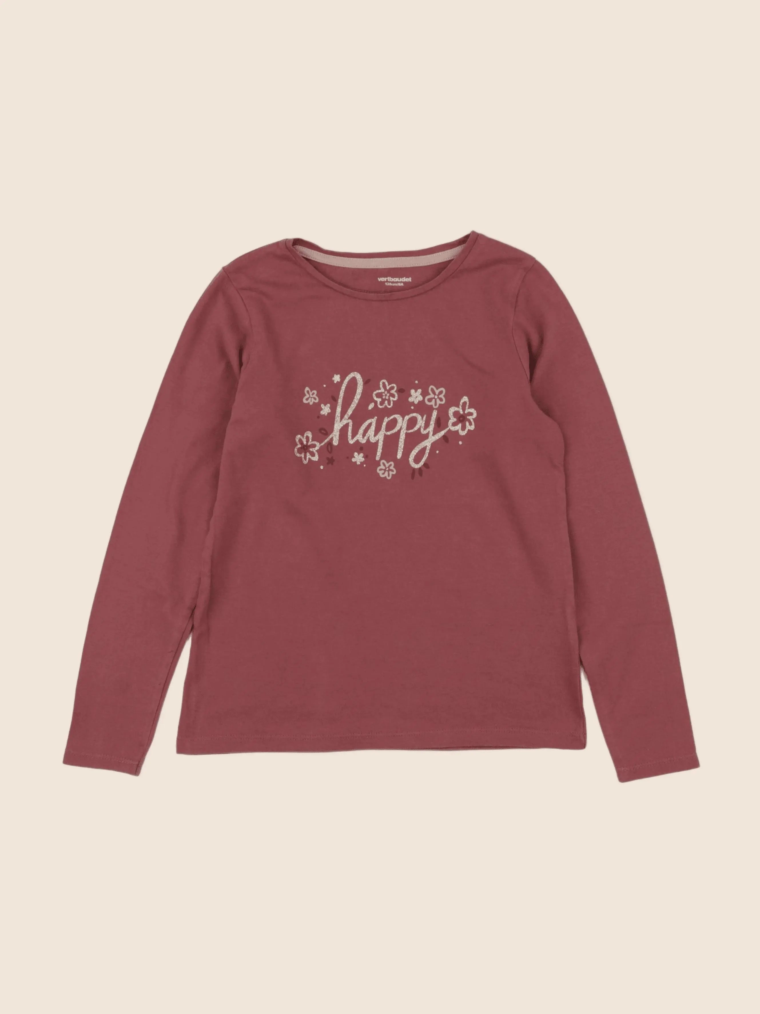 Vertbaudet - tee-shirt rose - 8 ans