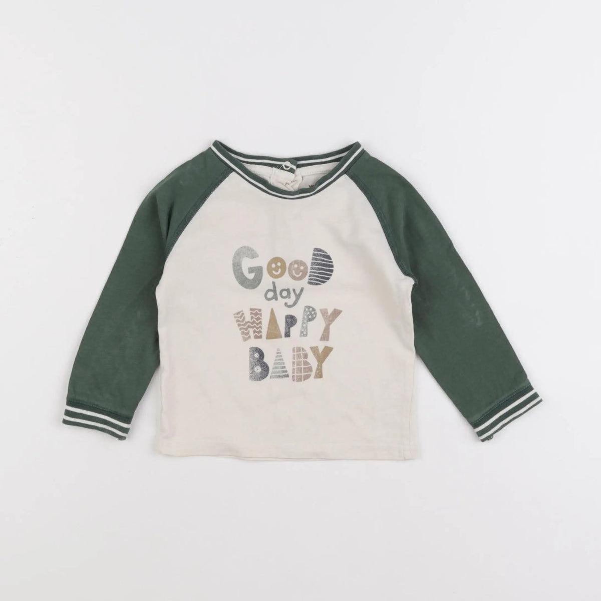 Vertbaudet - tee-shirt vert - 12 mois