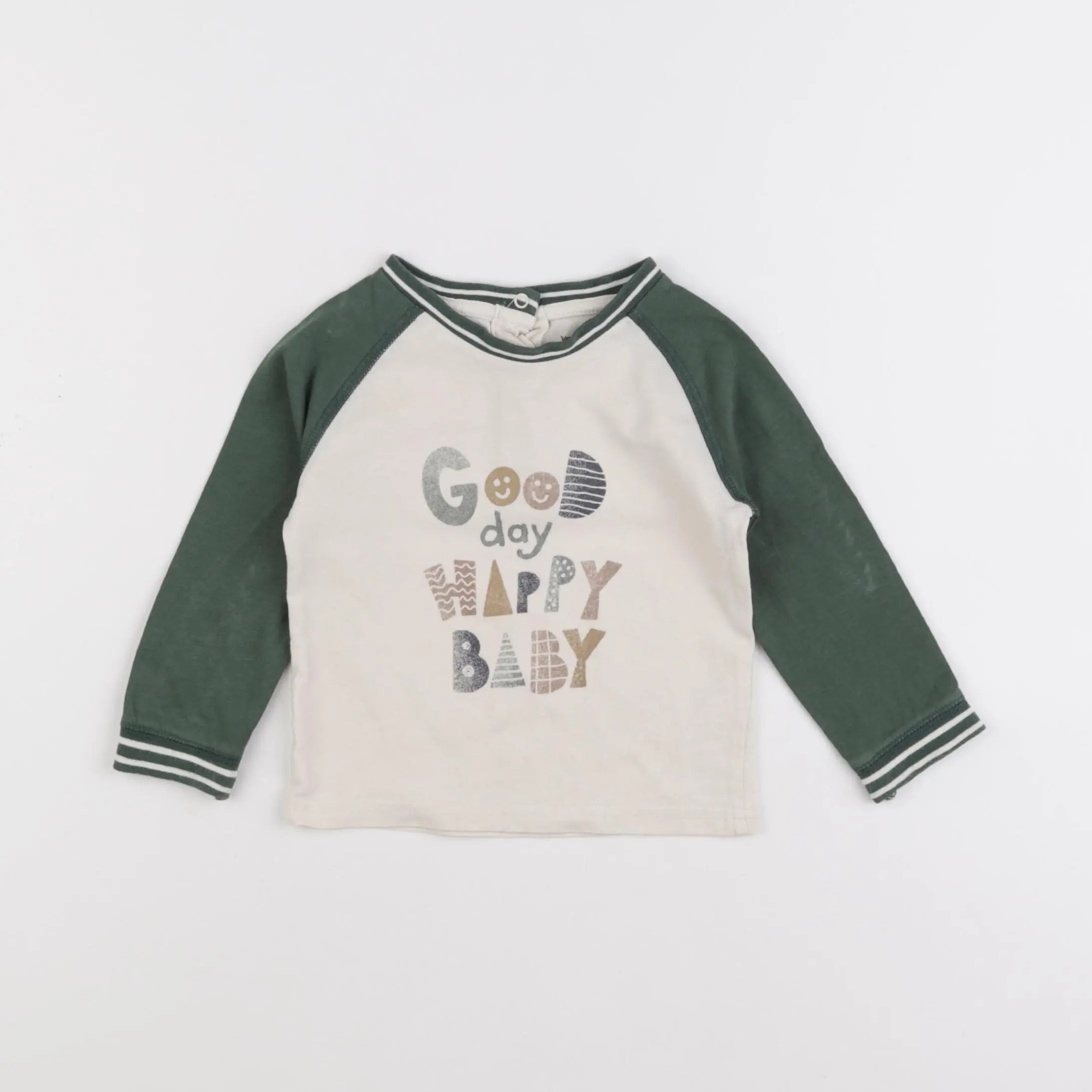 Vertbaudet - tee-shirt vert - 12 mois