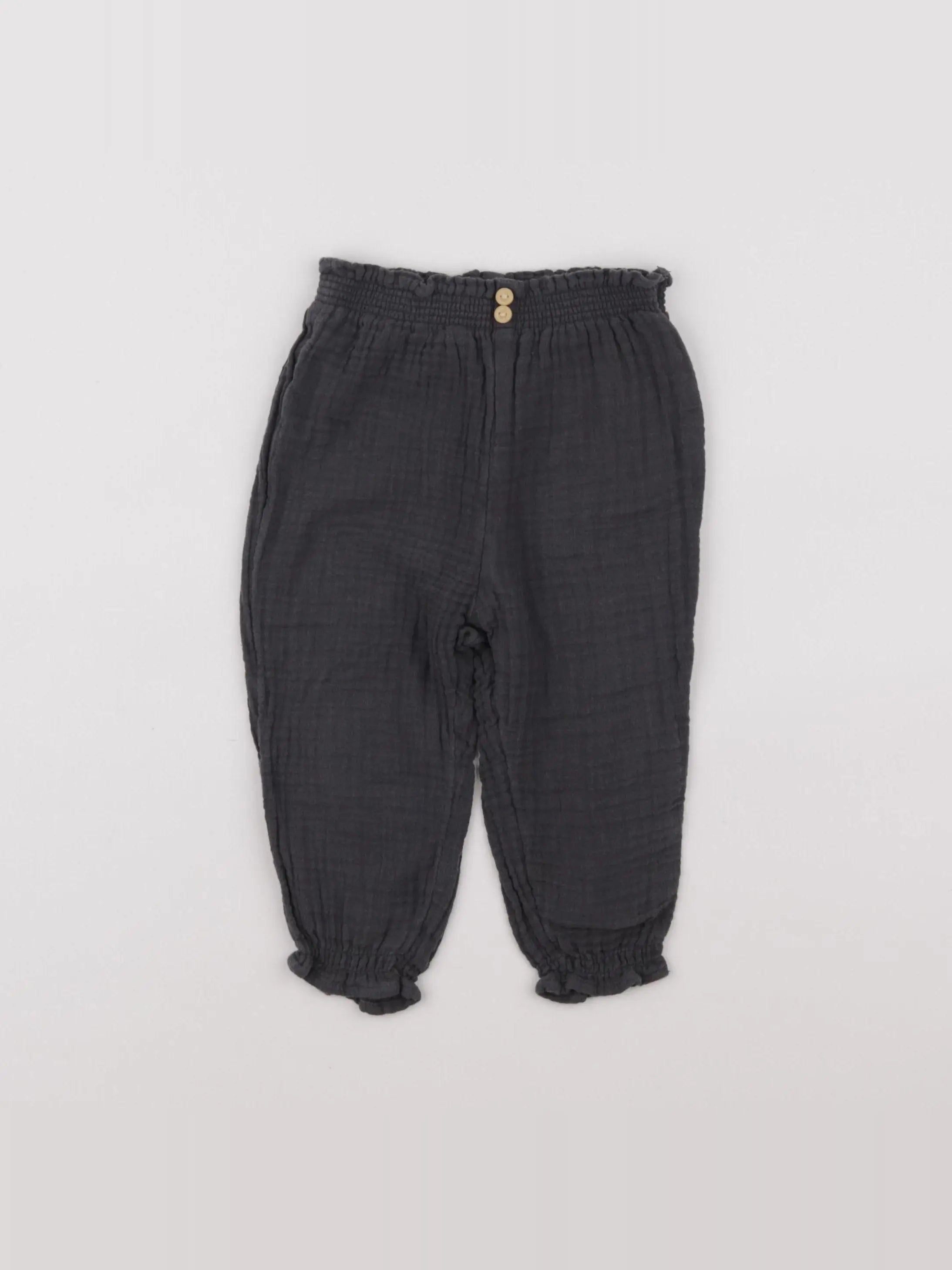 H&M - pantalon gris - 9/12 mois