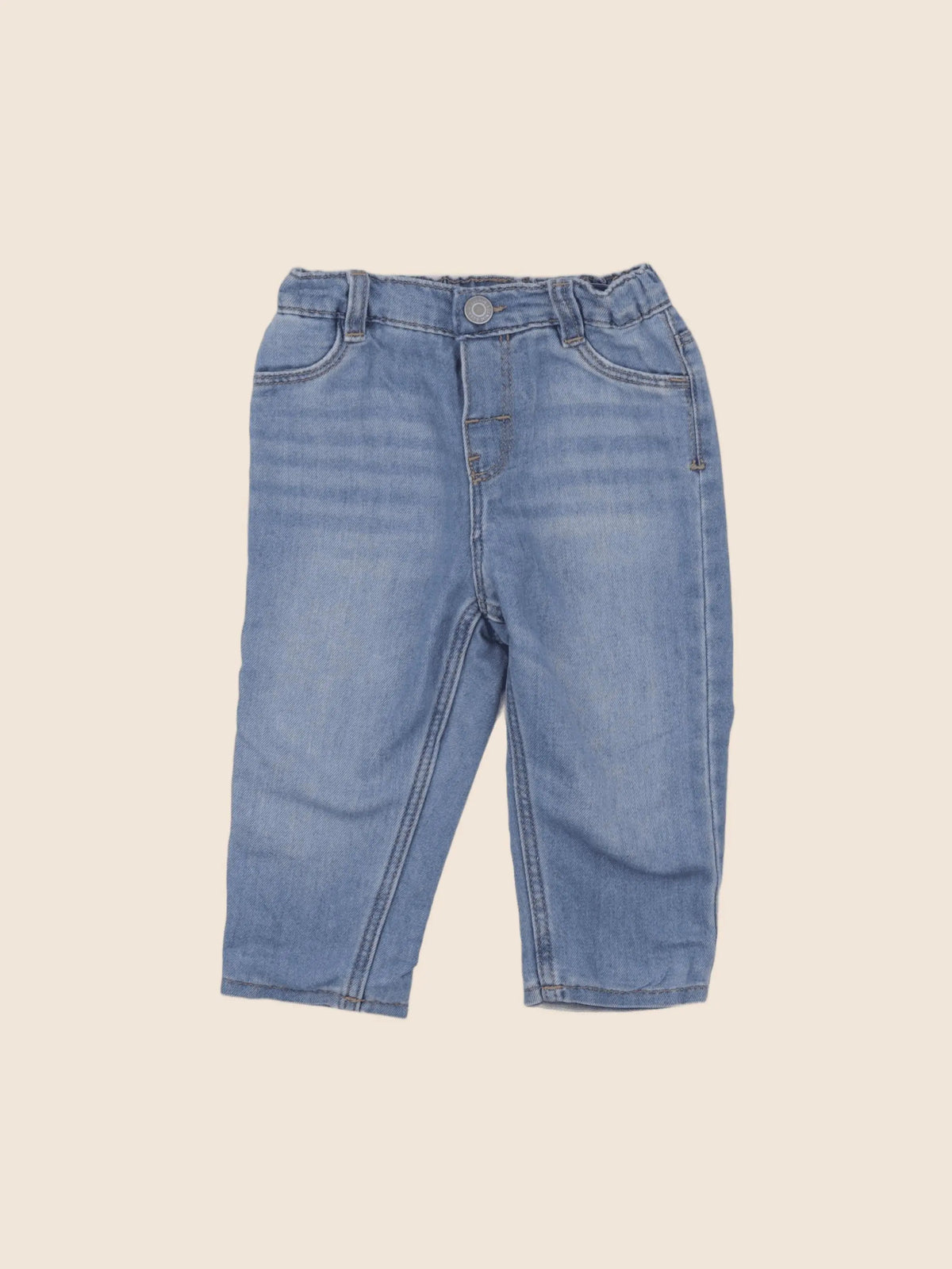 H&M - jean bleu - 9/12 mois