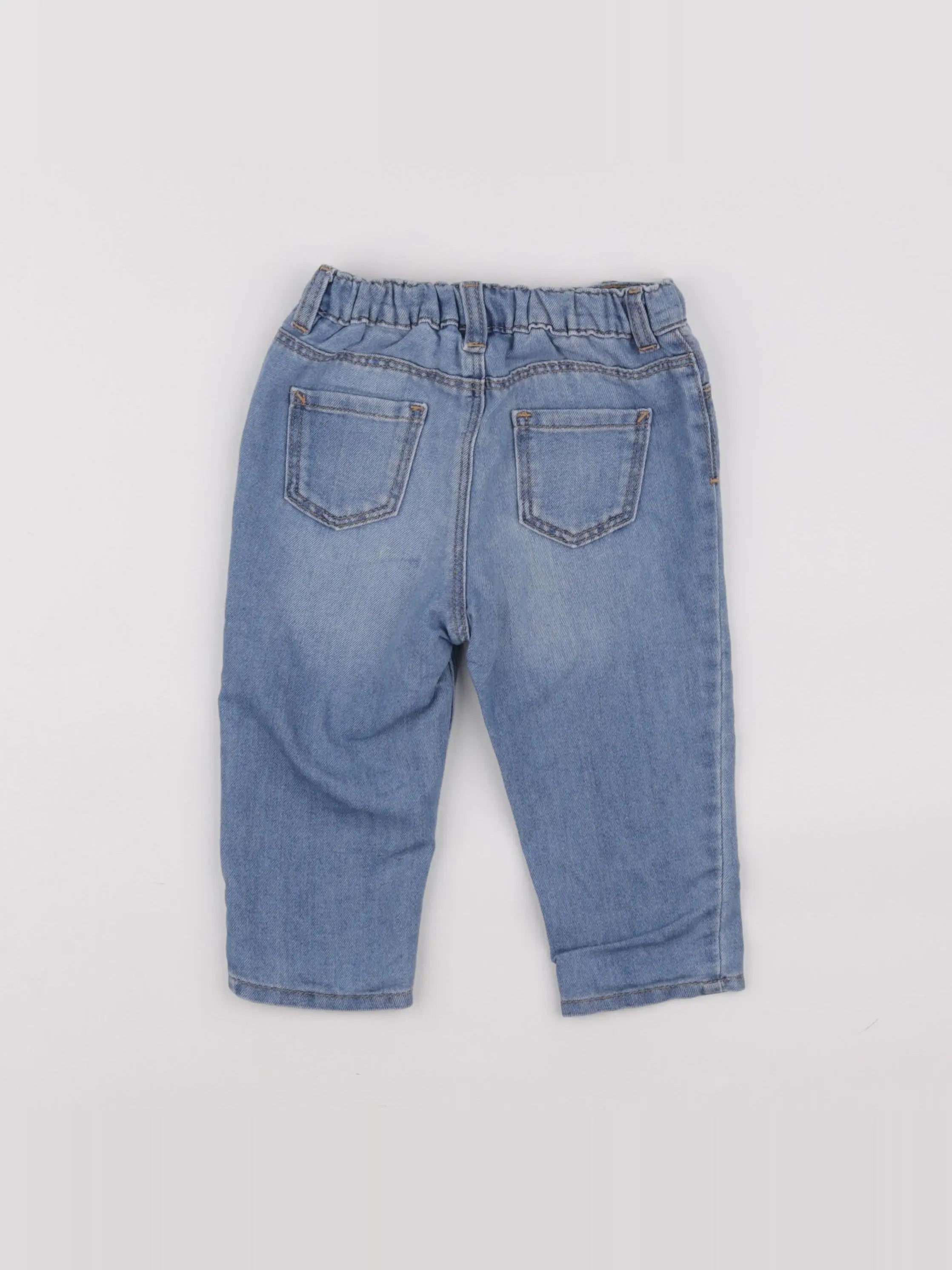 H&M - jean bleu - 9/12 mois