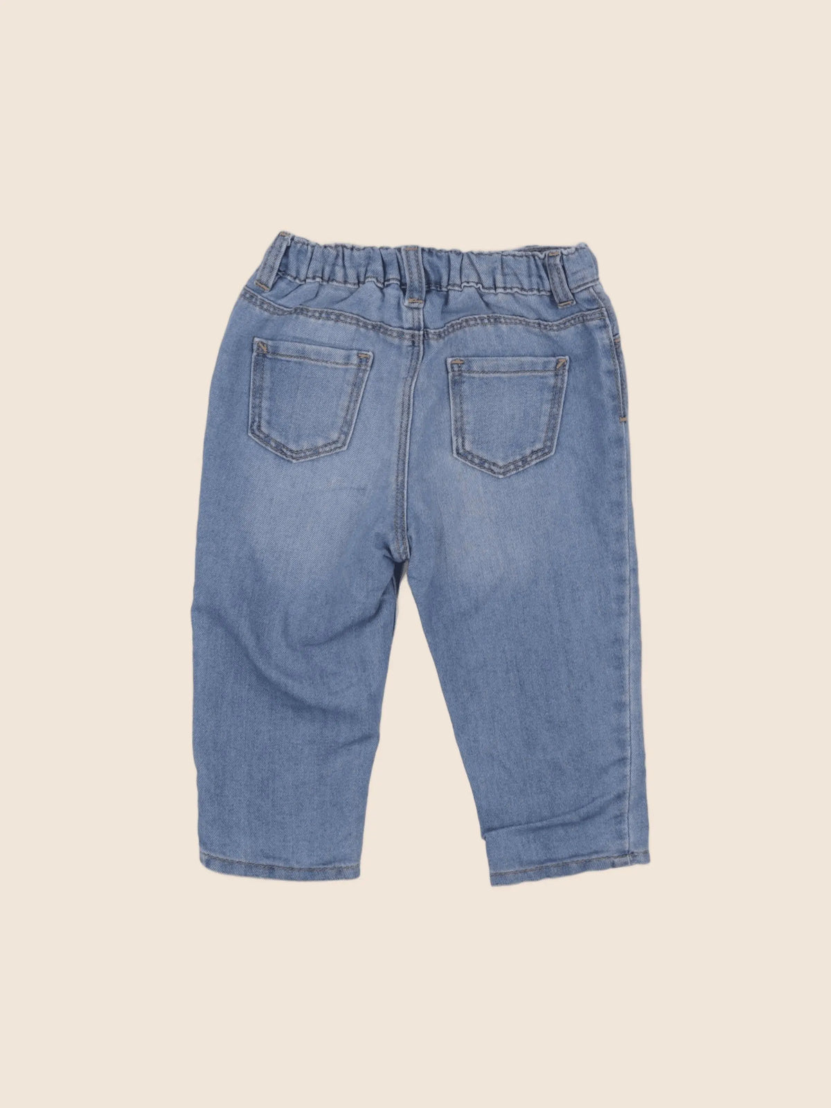 H&M - jean bleu - 9/12 mois