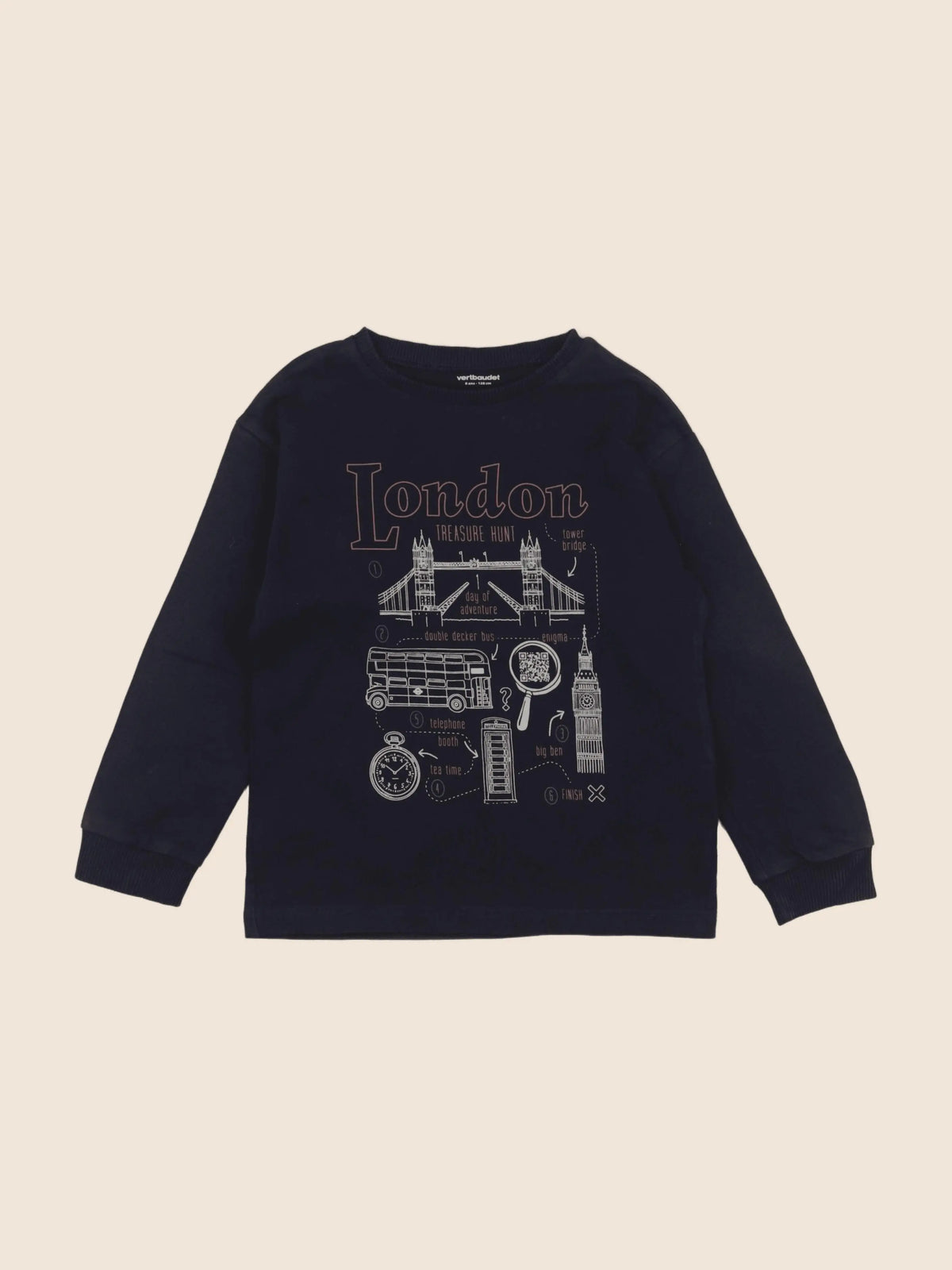 Vertbaudet - tee-shirt bleu - 8 ans
