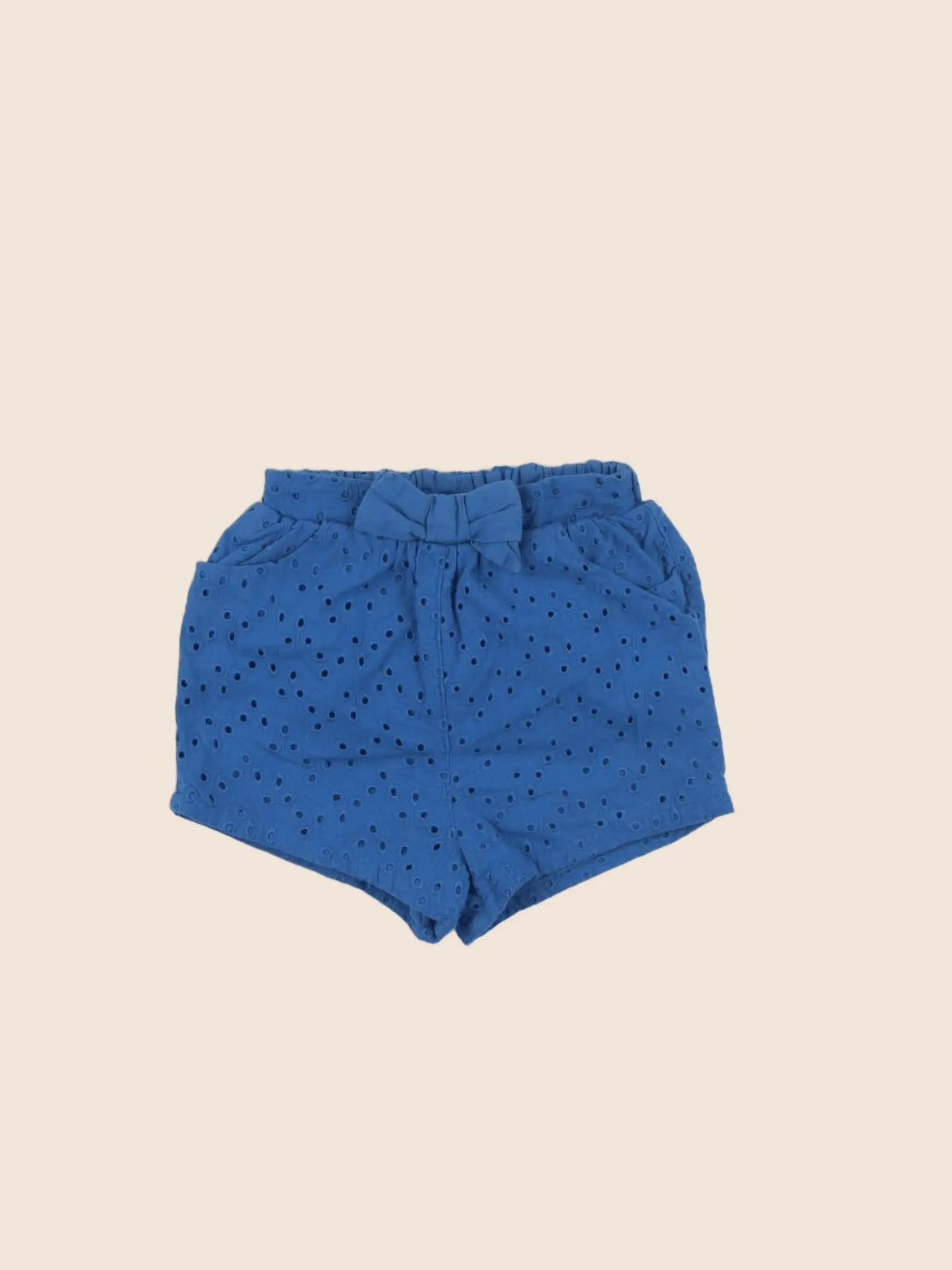Petit Bateau - short bleu - 6 mois