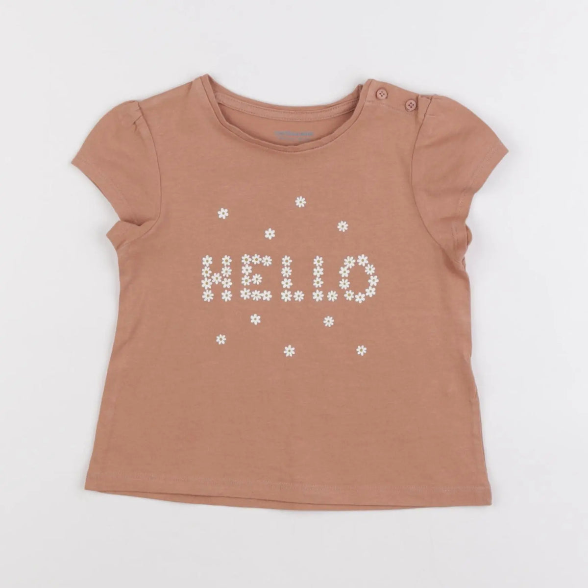 Vertbaudet - tee-shirt marron - 2 ans