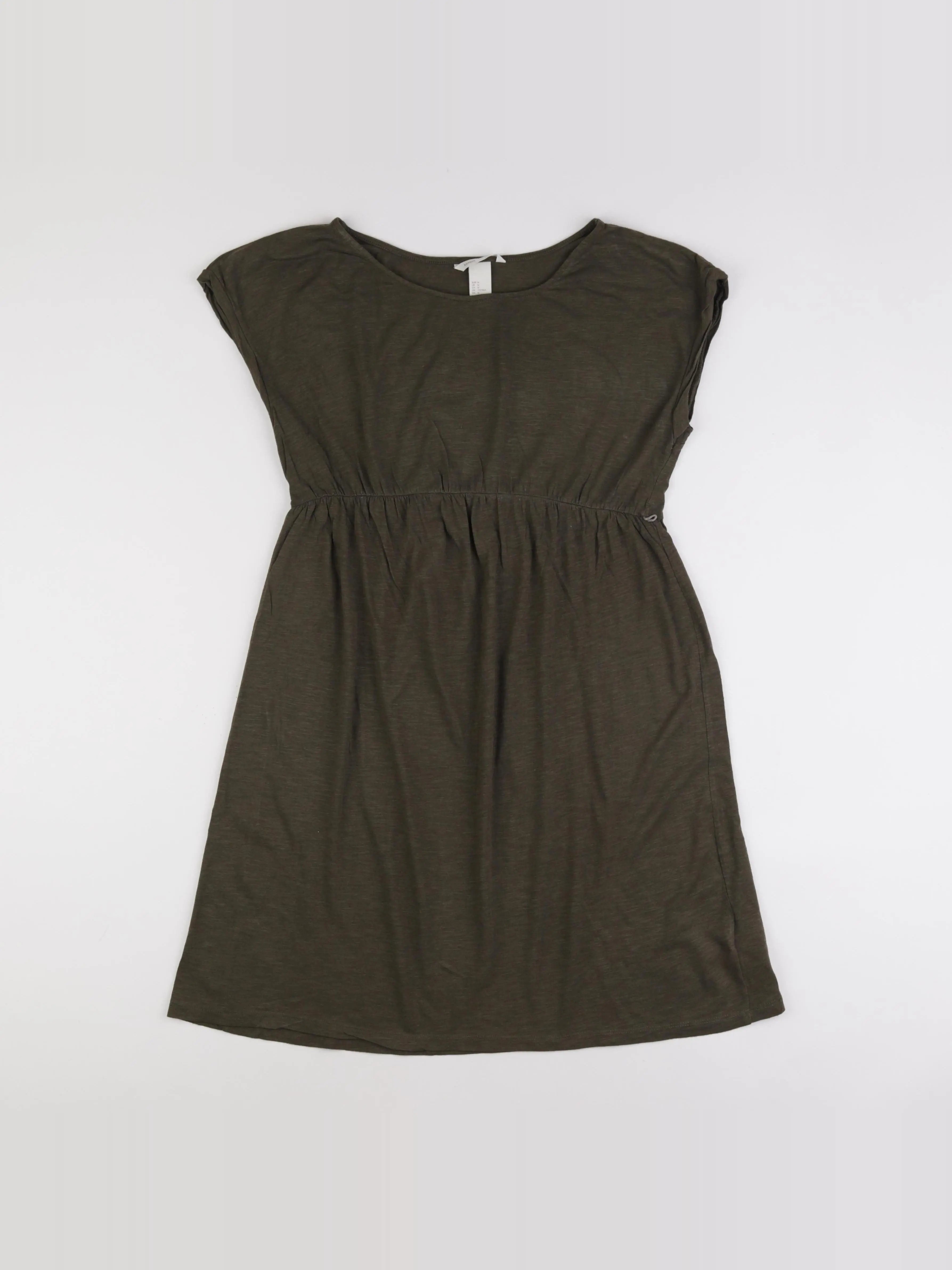 H&M - robe grossesse vert - M