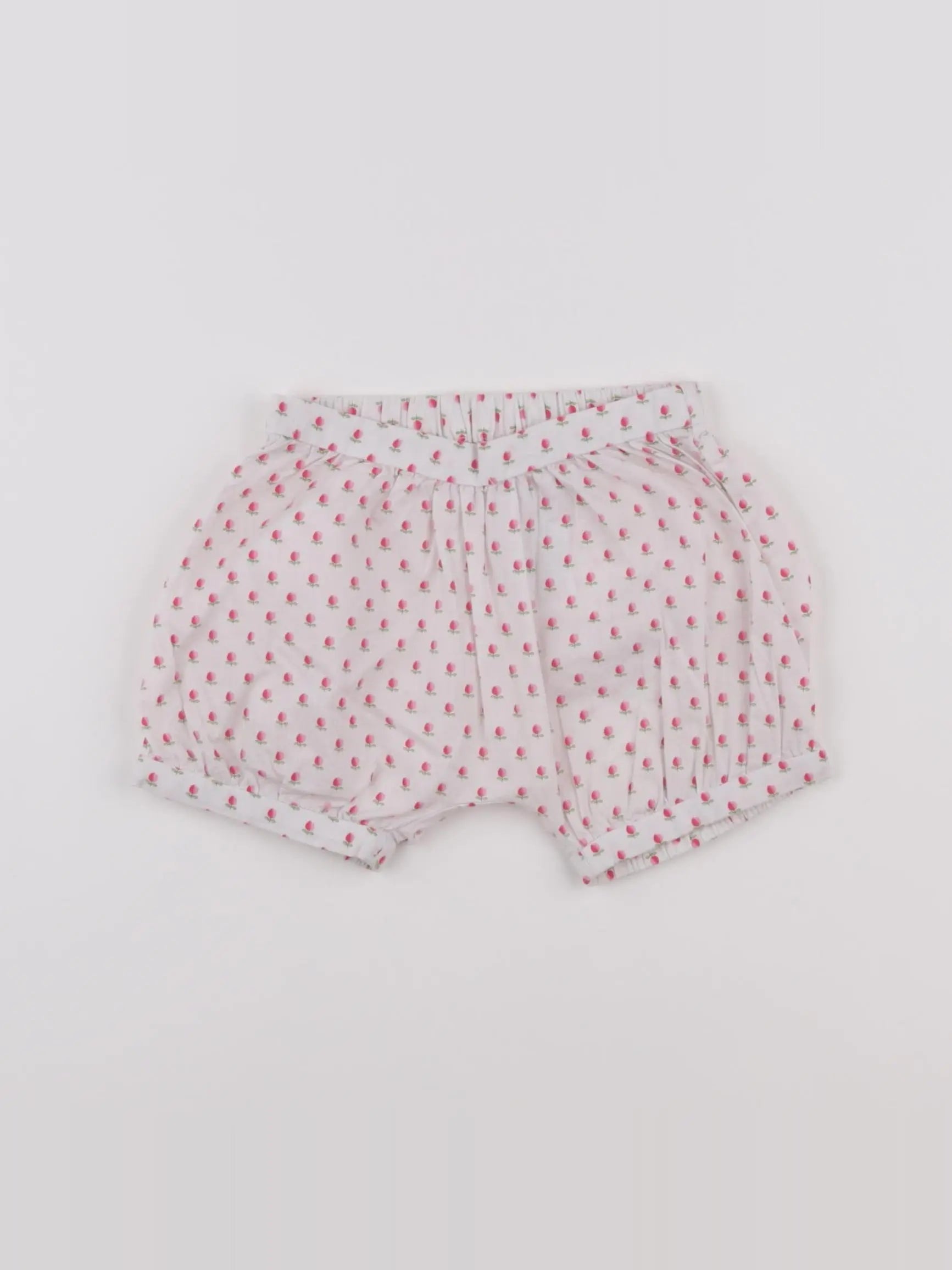 Jacadi - bloomer blanc, rose - 12 mois