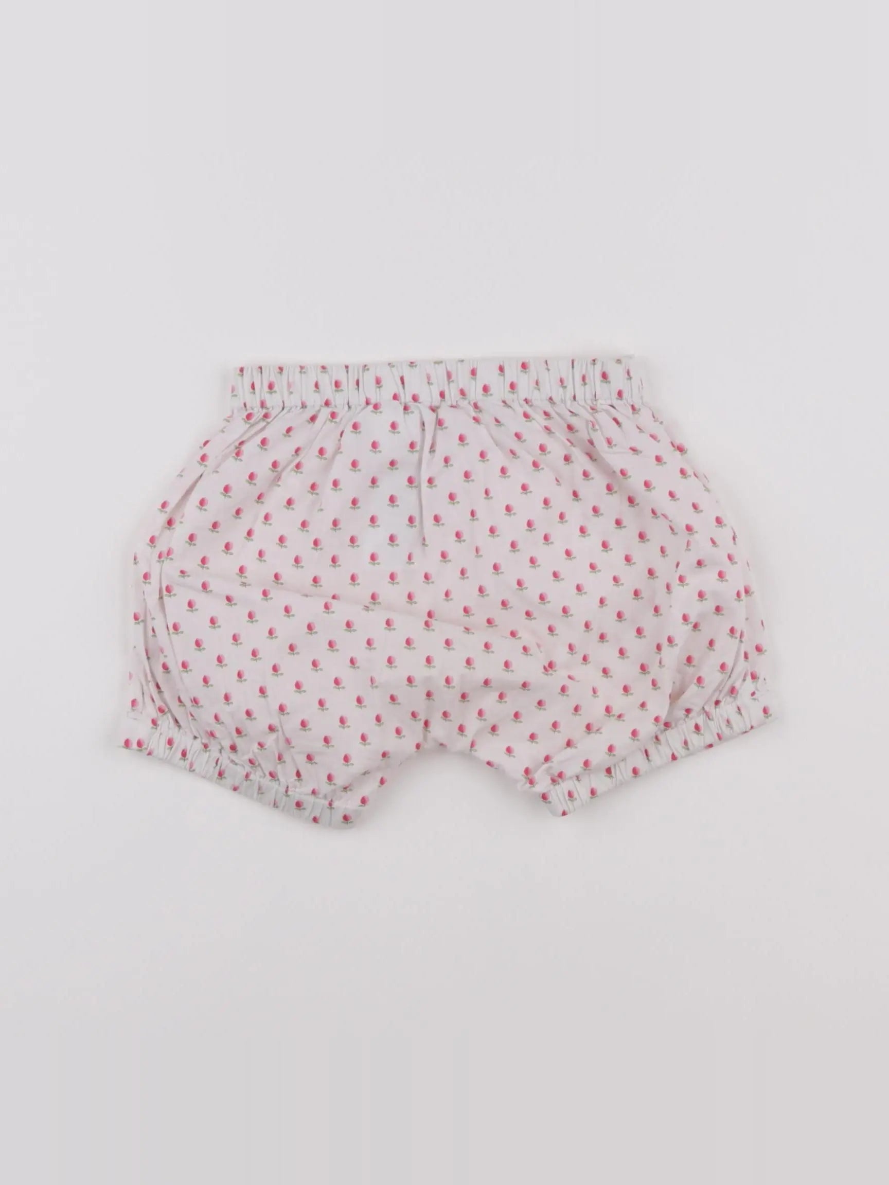 Jacadi - bloomer blanc, rose - 12 mois