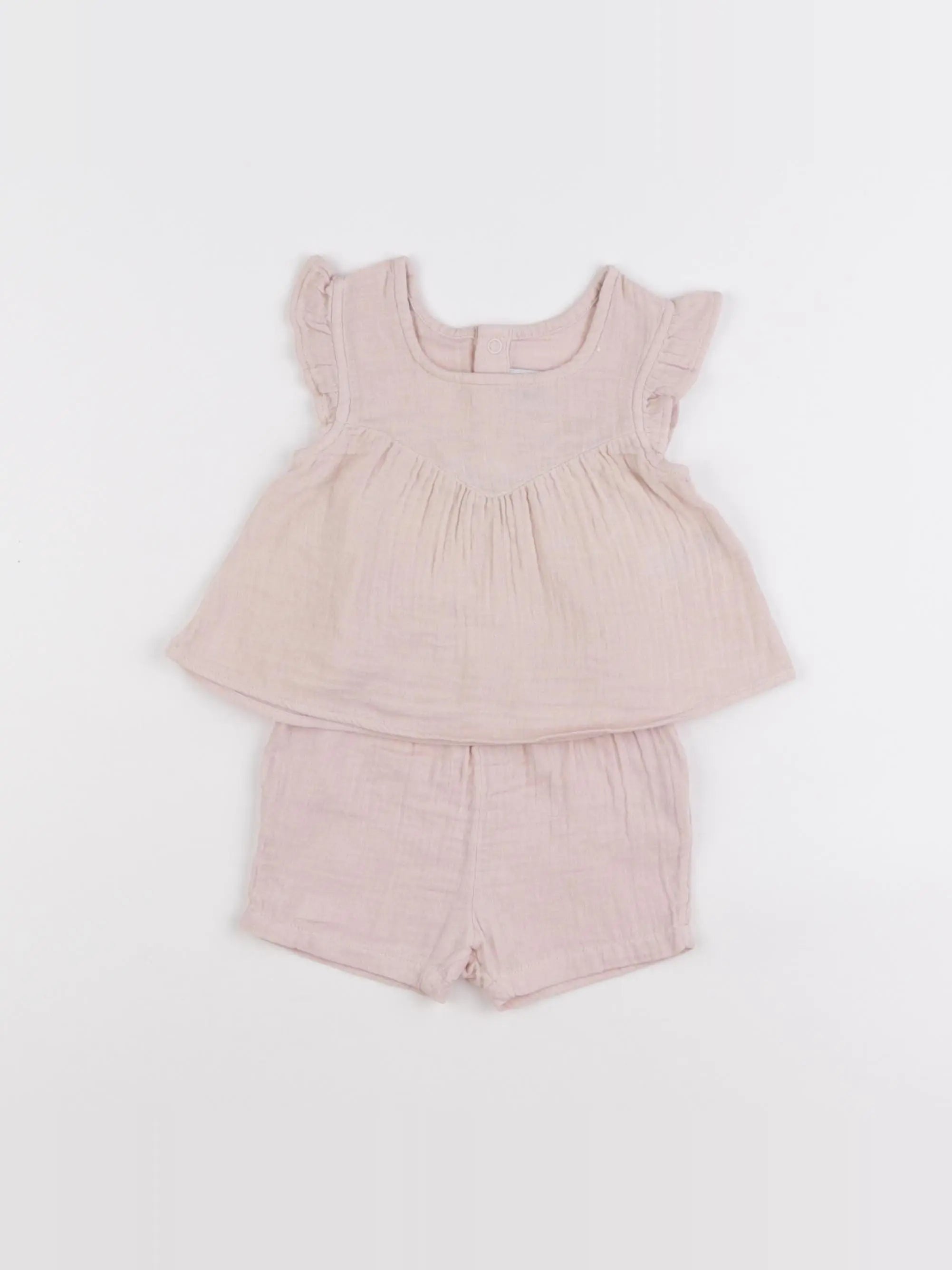 Petit Bateau - ensemble rose - 3 mois