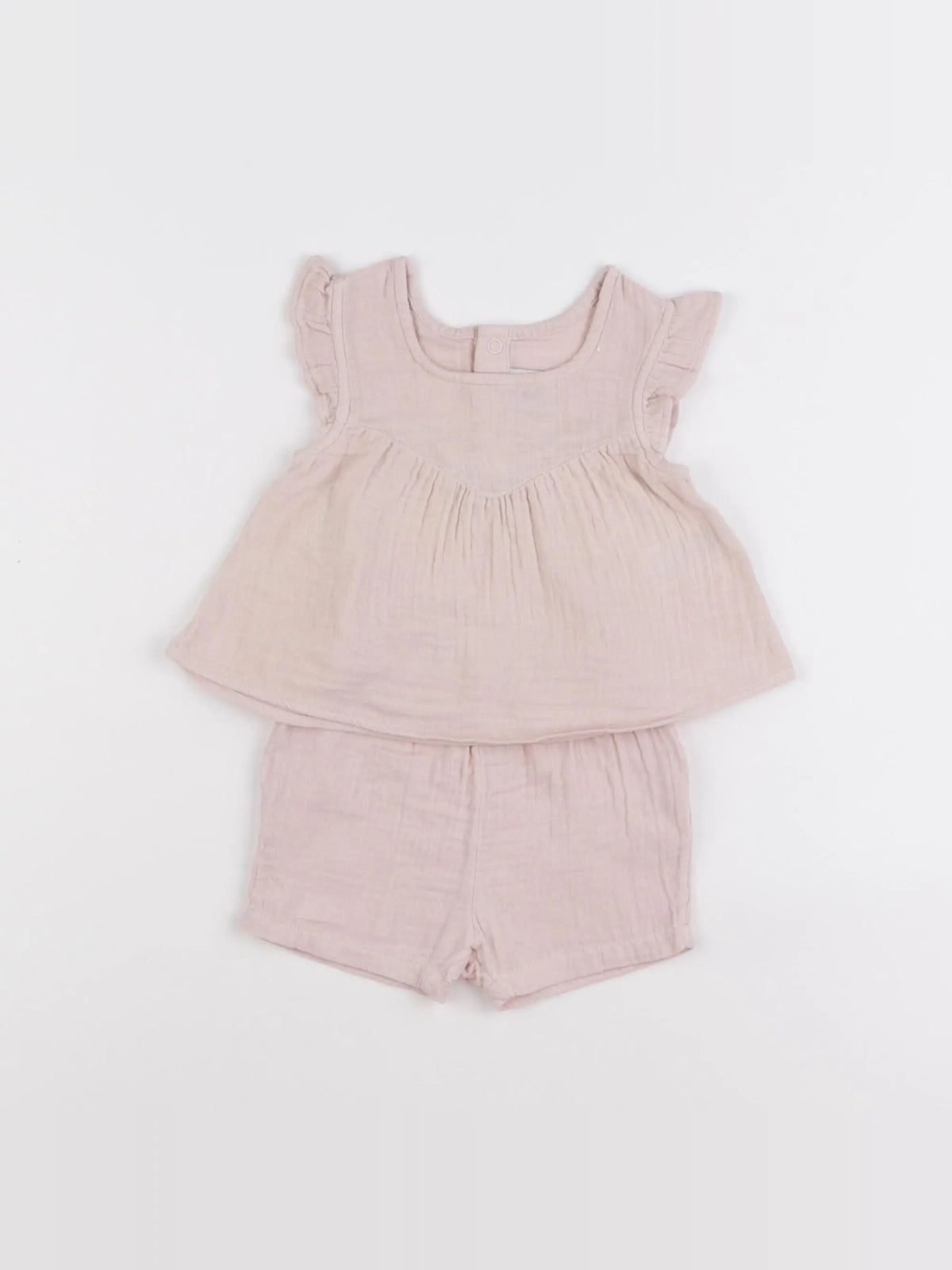 Petit Bateau - ensemble rose - 3 mois