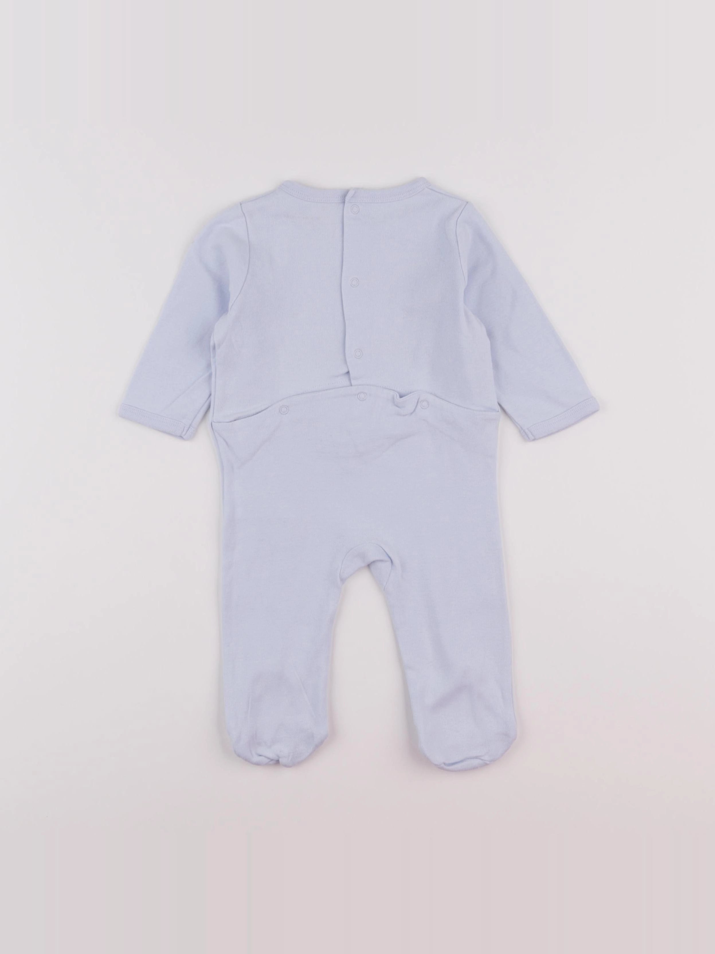 Vertbaudet - pyjama coton bleu - 6 mois