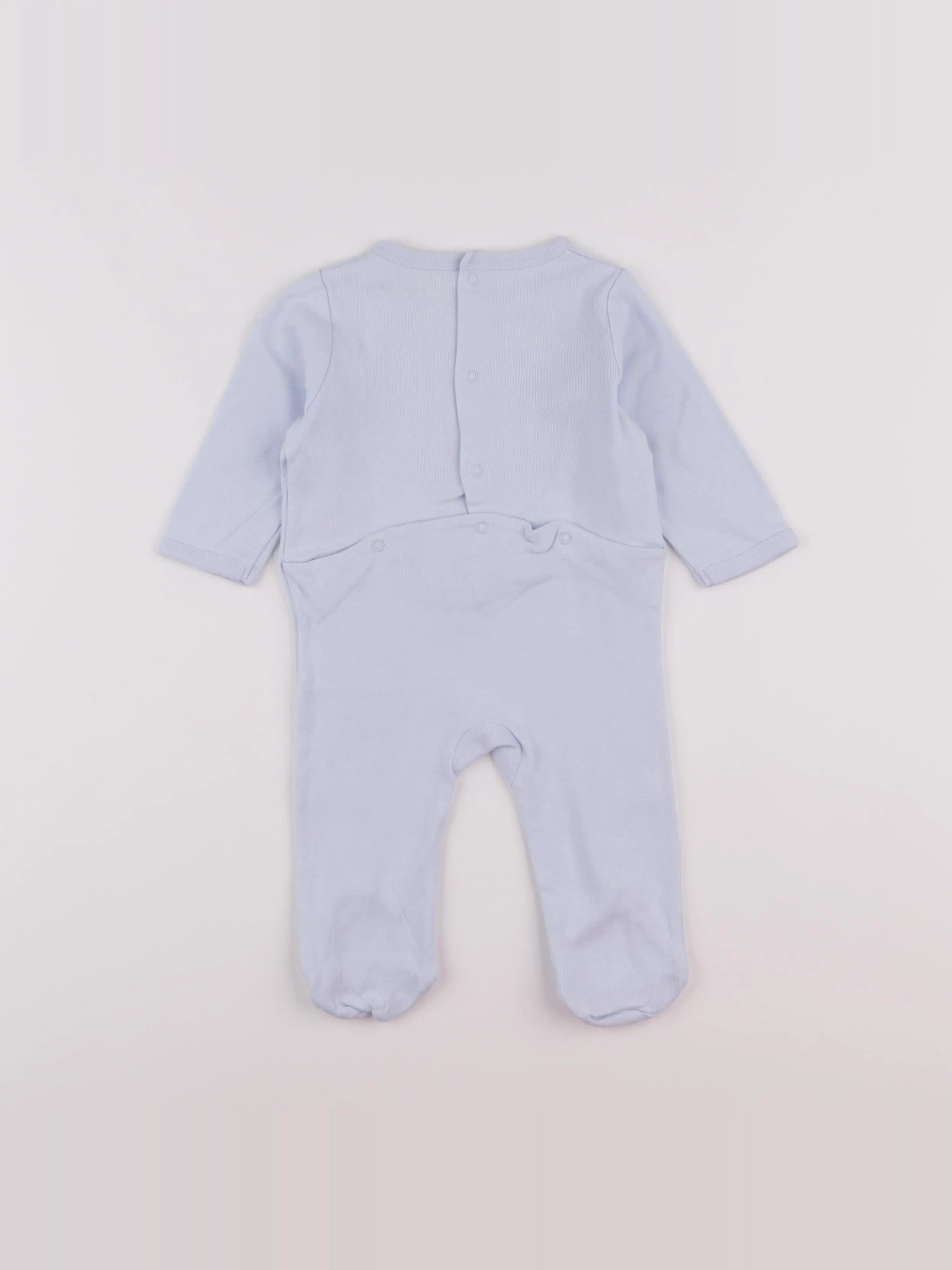 Vertbaudet - pyjama coton bleu - 6 mois