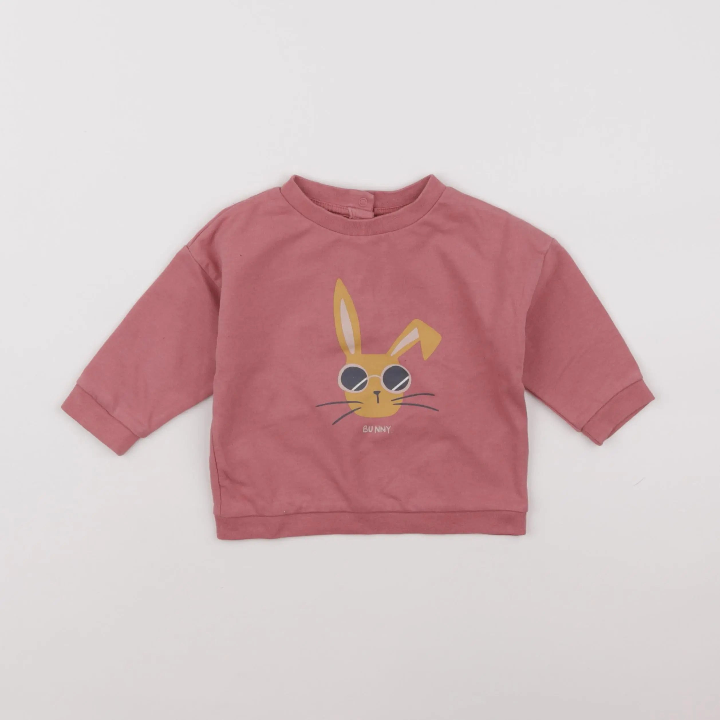 Vertbaudet - sweat rose - 12 mois