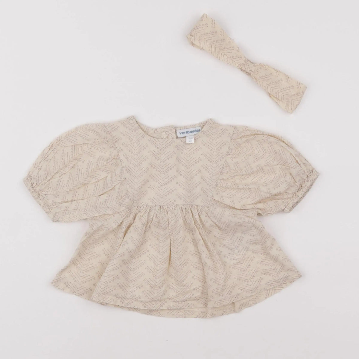 Vertbaudet - blouse beige - 12 mois