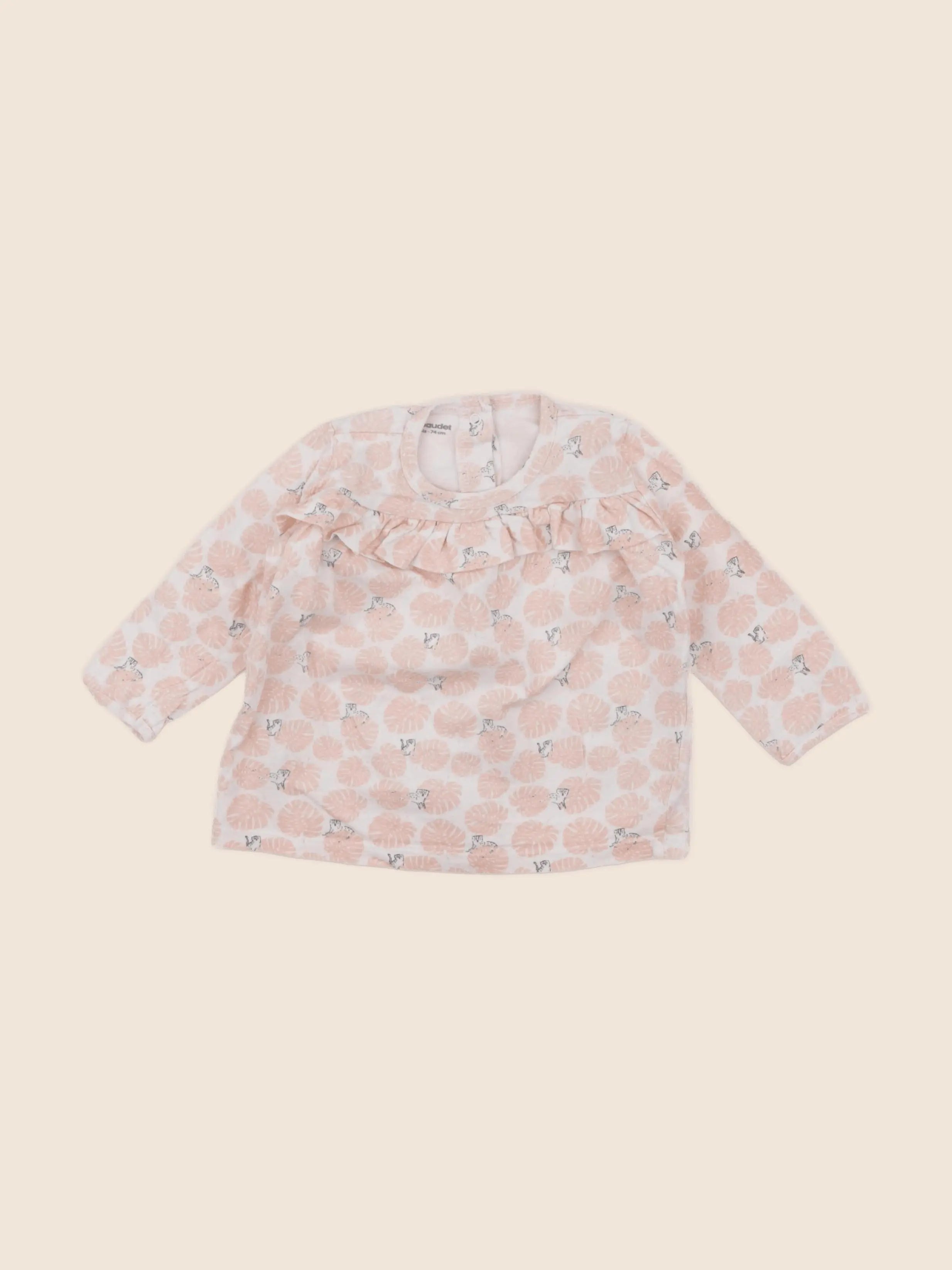 Vertbaudet - tee-shirt rose - 12 mois