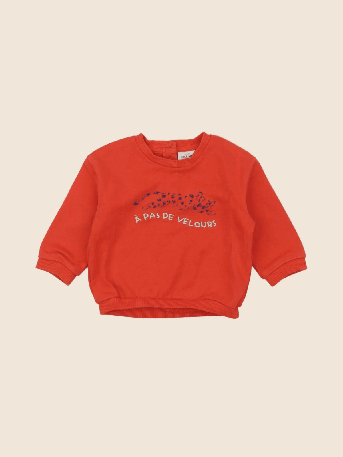 Tape à l'oeil - sweat rouge, or - 12 mois