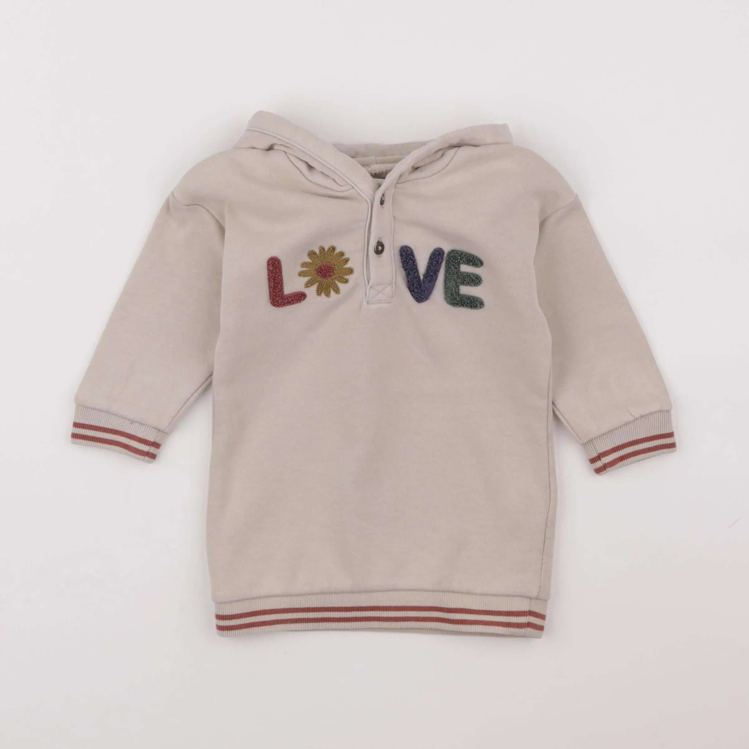 Vertbaudet - robe multicolore, marron - 18 mois