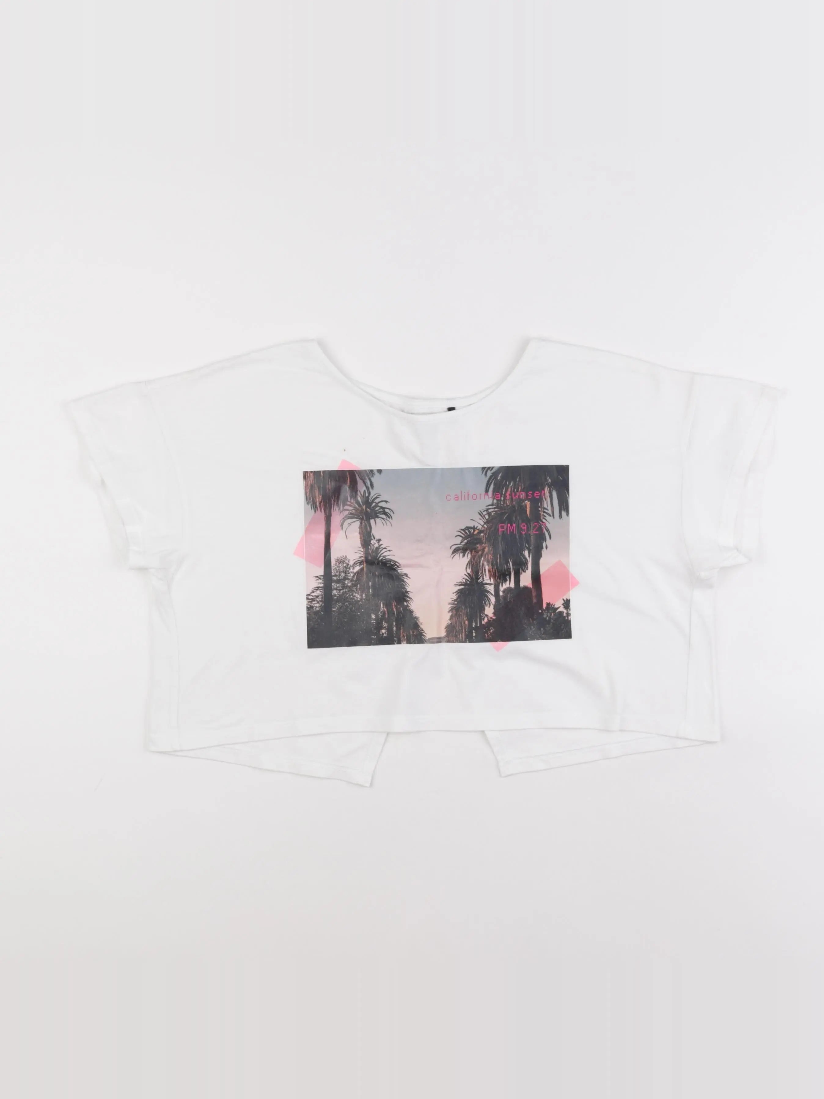 IKKS - tee-shirt court blanc - 12 ans