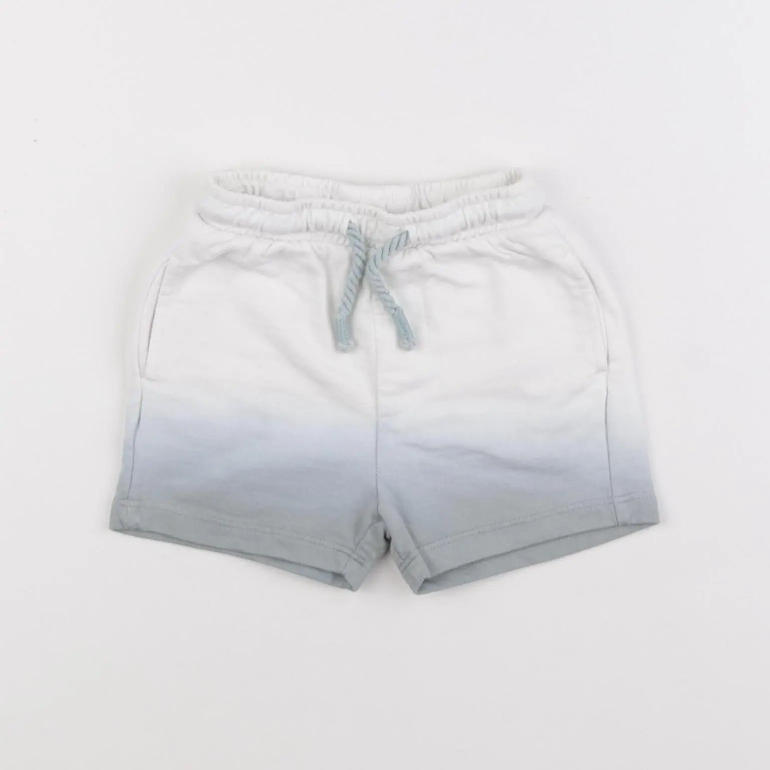 Vertbaudet - short blanc, bleu - 6 mois
