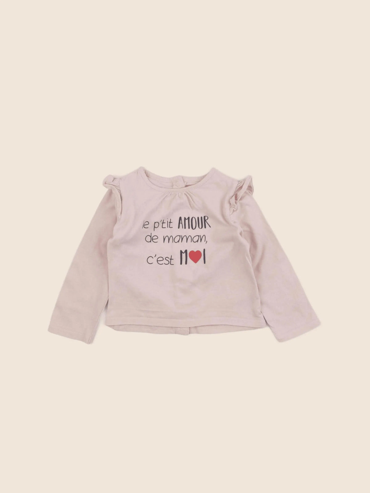 Vertbaudet - tee-shirt rose - 6 mois