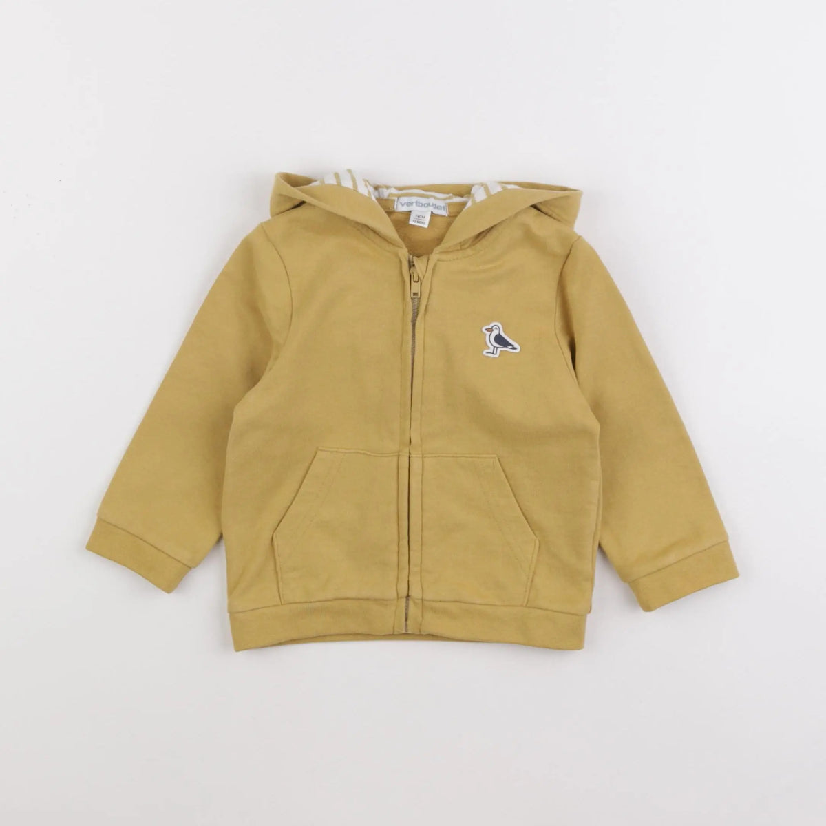 Vertbaudet - sweat jaune - 12 mois