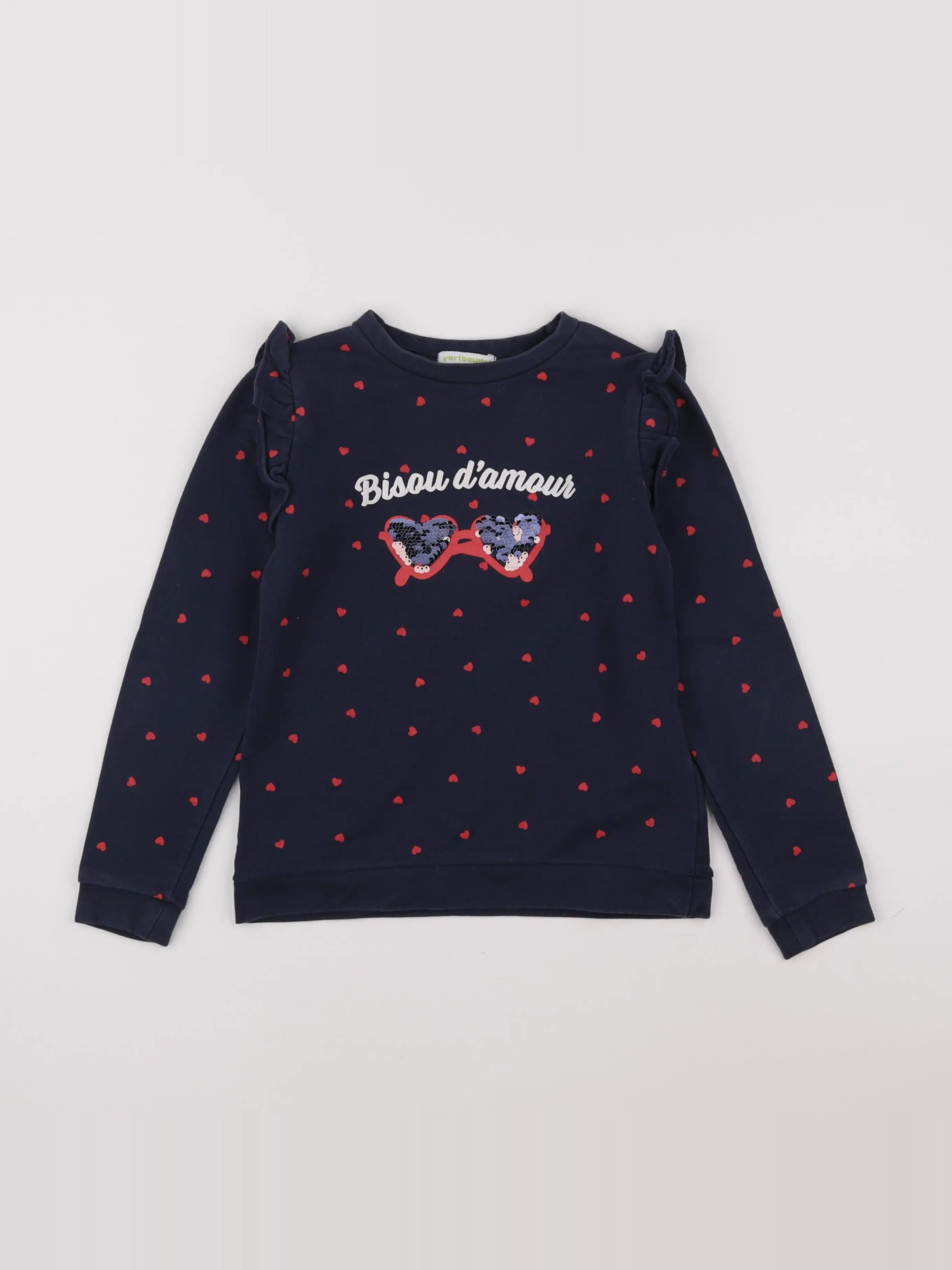 Vertbaudet - sweat bleu - 8 ans