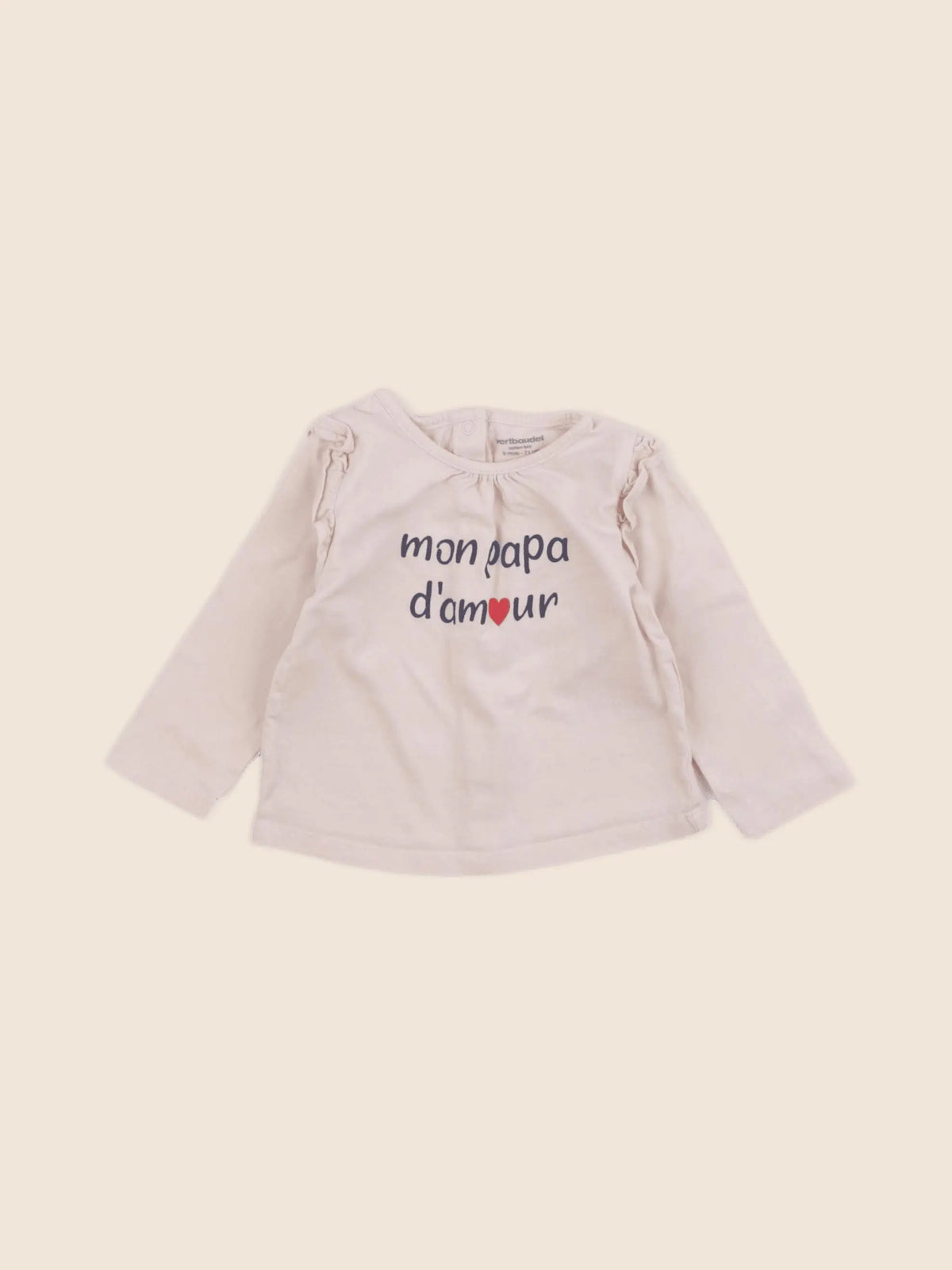 Vertbaudet - tee-shirt rose - 9 mois