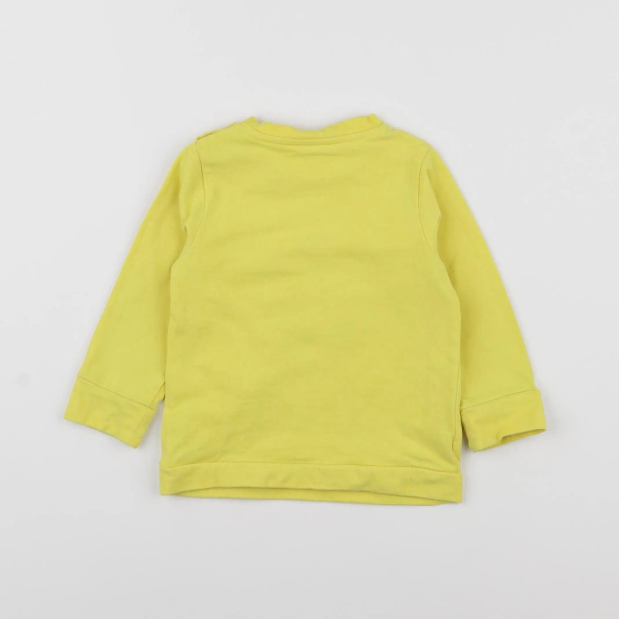 Vertbaudet - sweat jaune - 12 mois