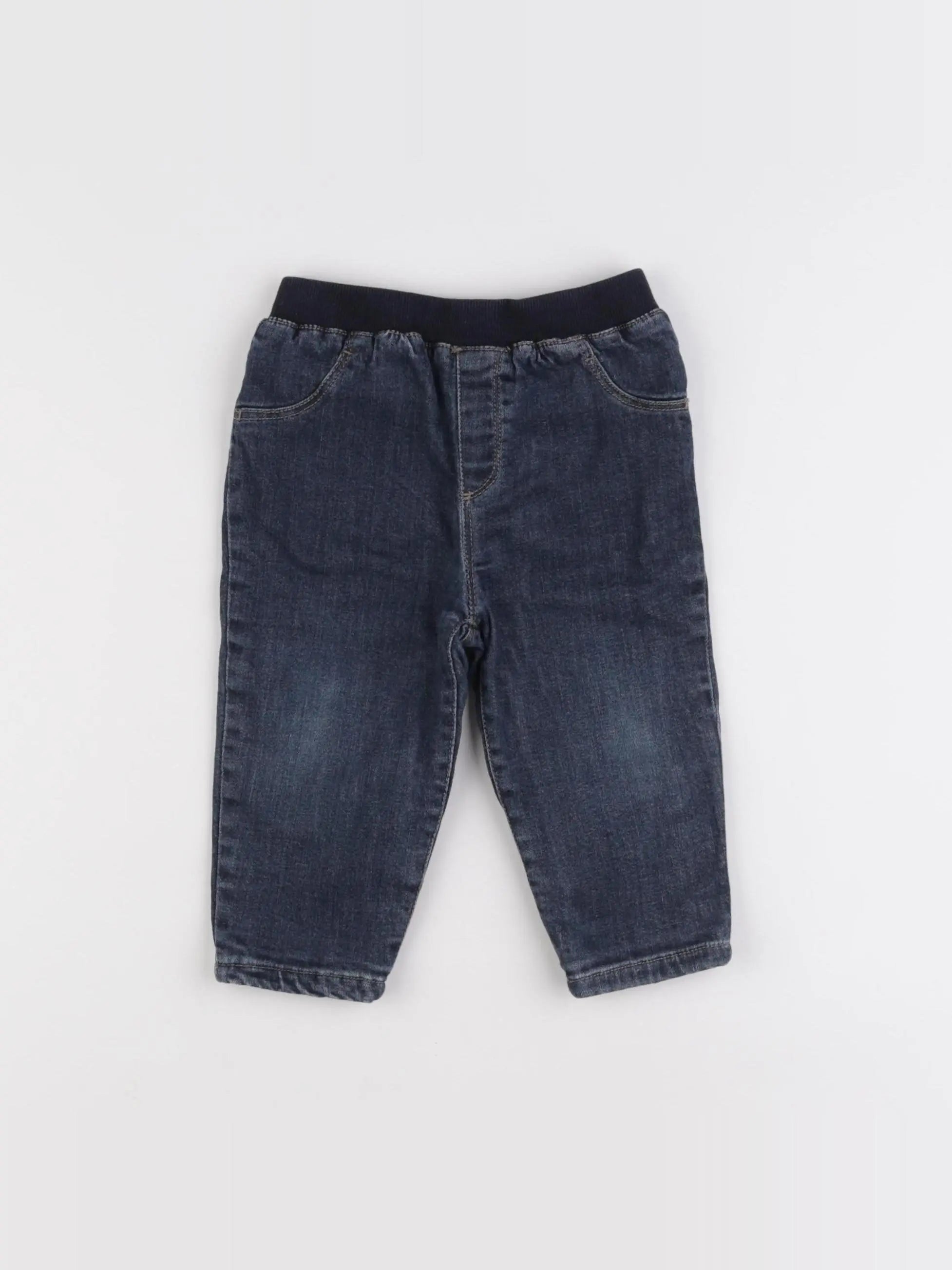 Boutchou - jean doublé bleu - 12 mois