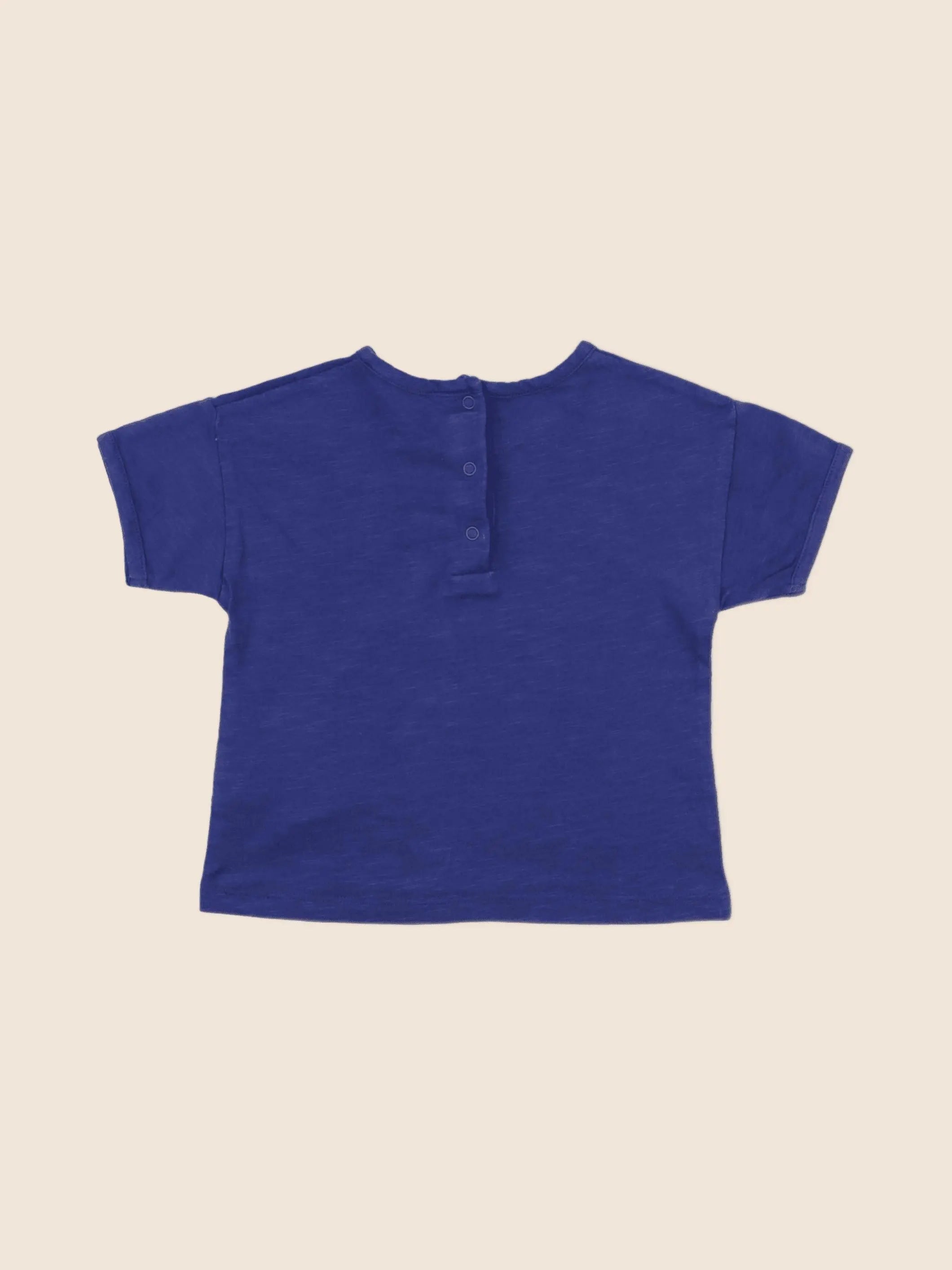 Vertbaudet - tee-shirt bleu - 12 mois