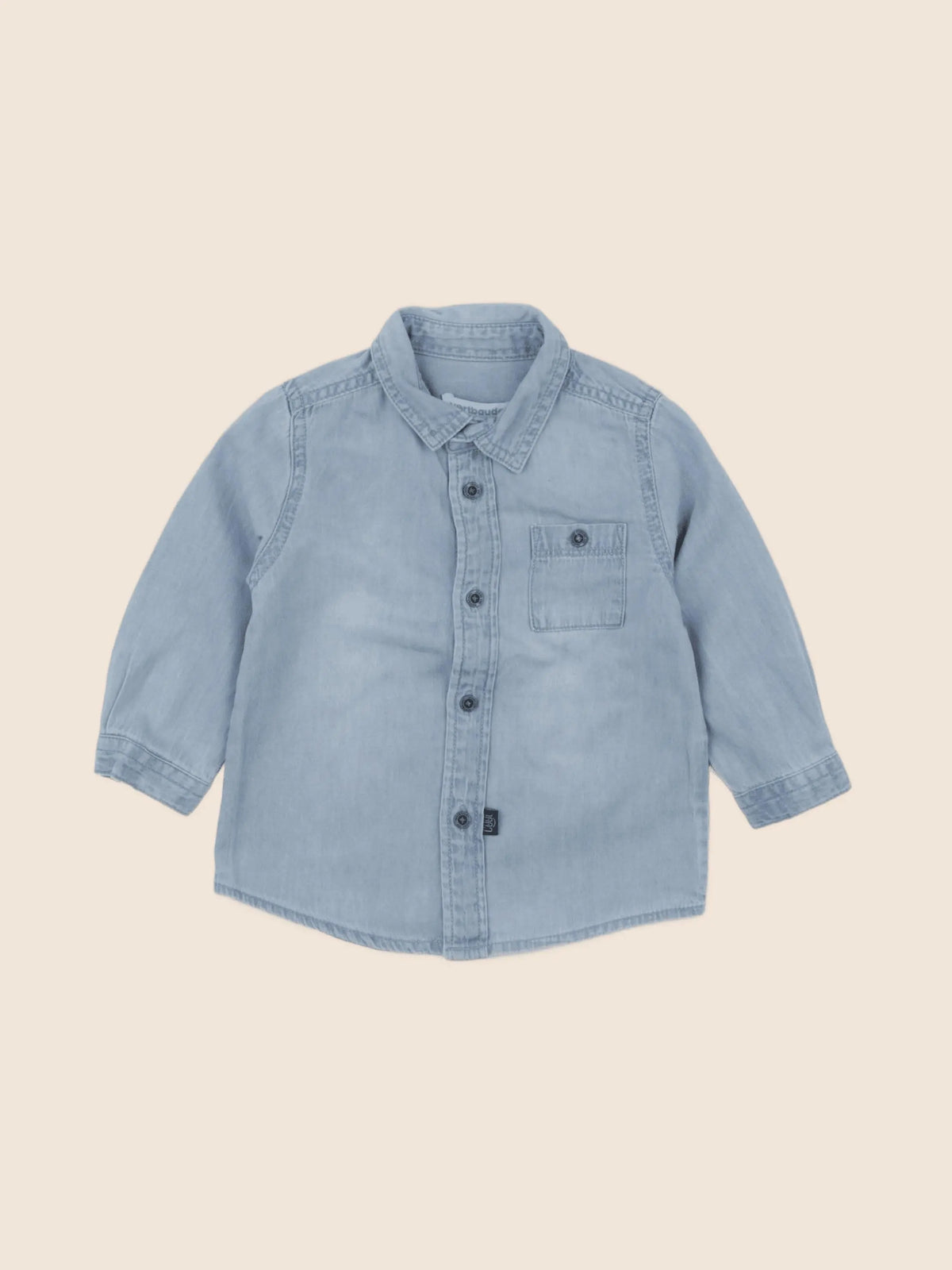 Vertbaudet - chemise bleu - 12 mois