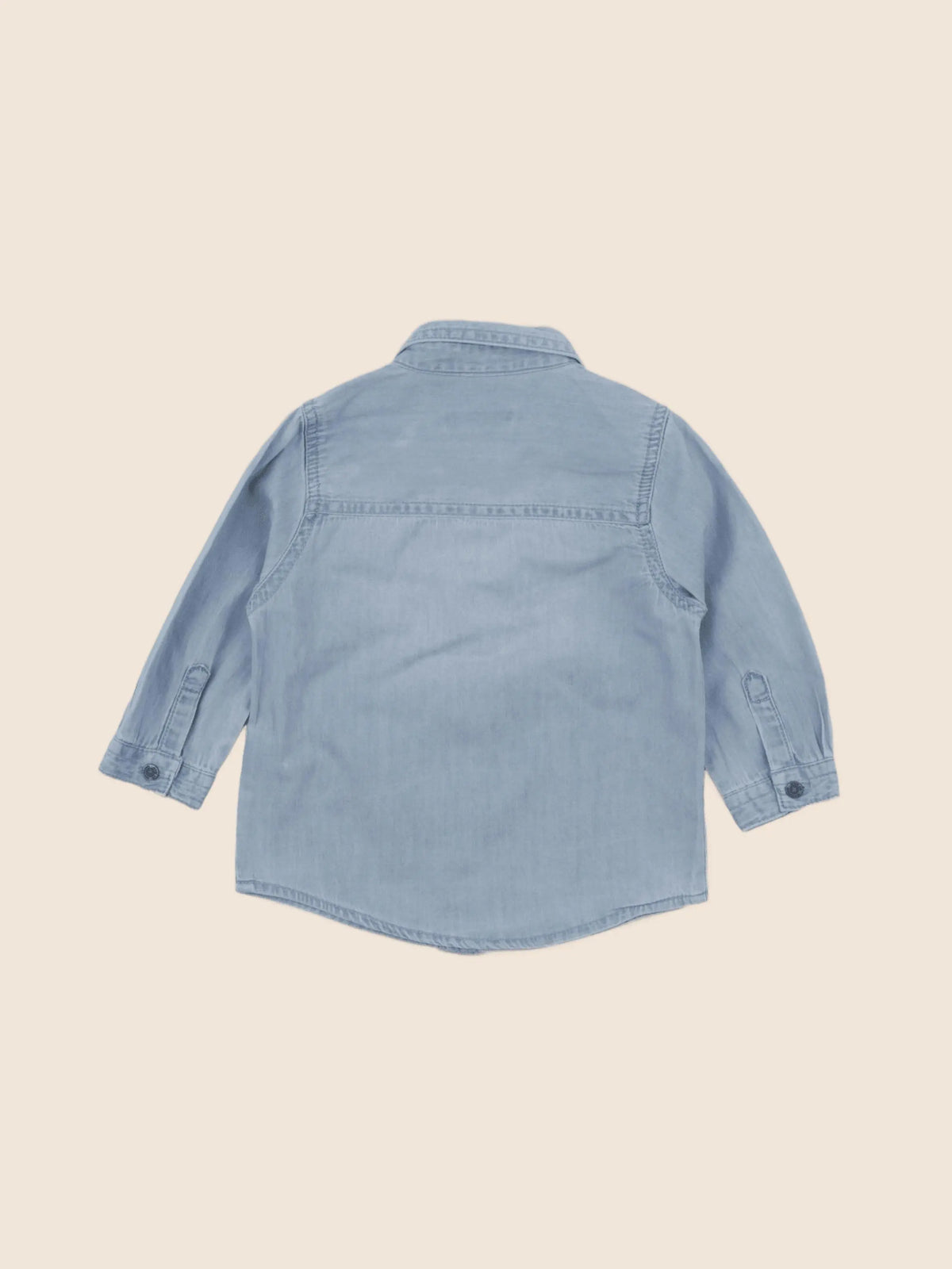 Vertbaudet - chemise bleu - 12 mois