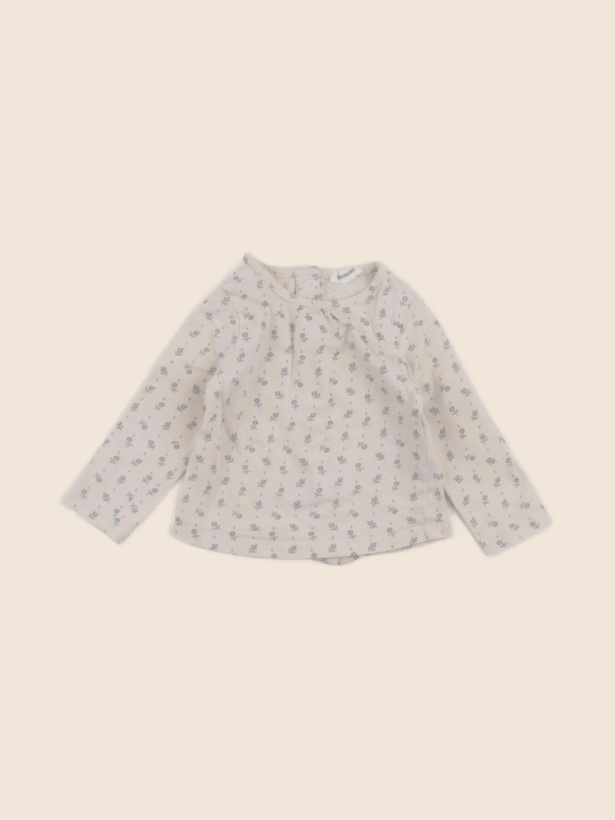 Vertbaudet - tee-shirt beige - 6 mois