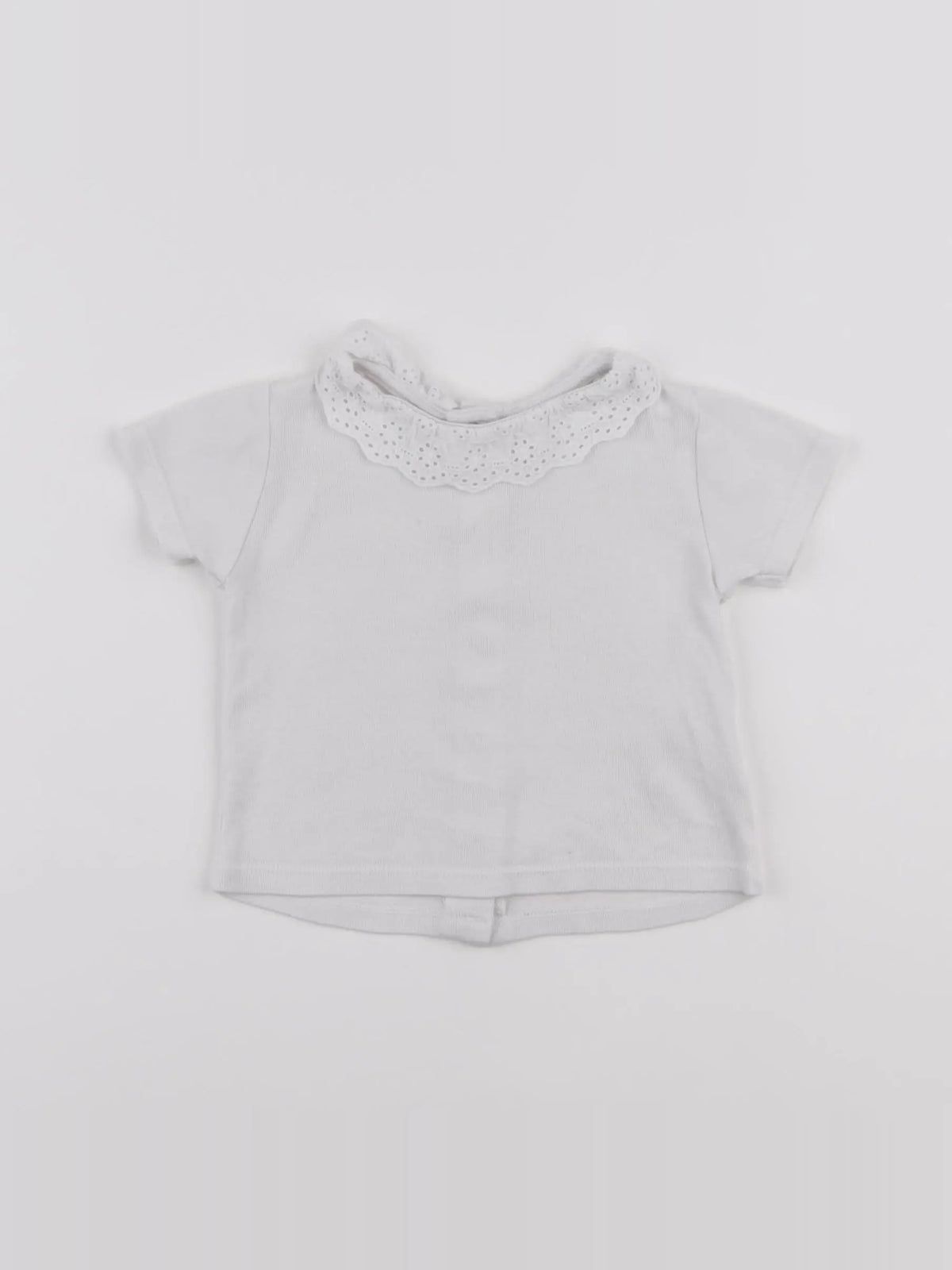 Vertbaudet - tee-shirt coton blanc - 6 mois