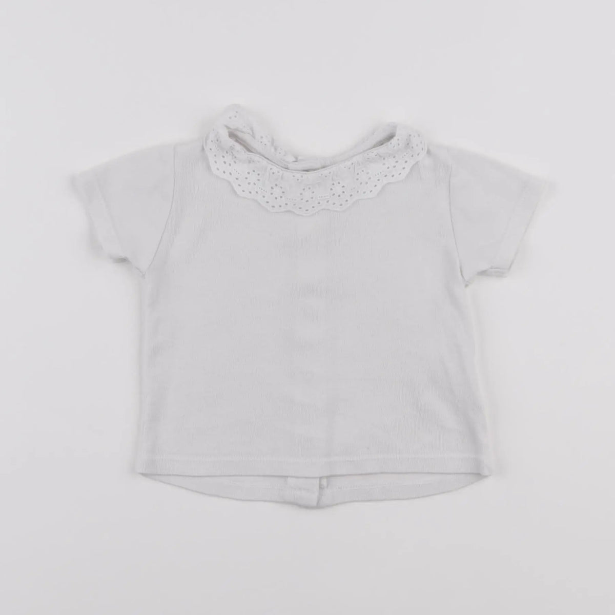 Vertbaudet - tee-shirt coton blanc - 6 mois