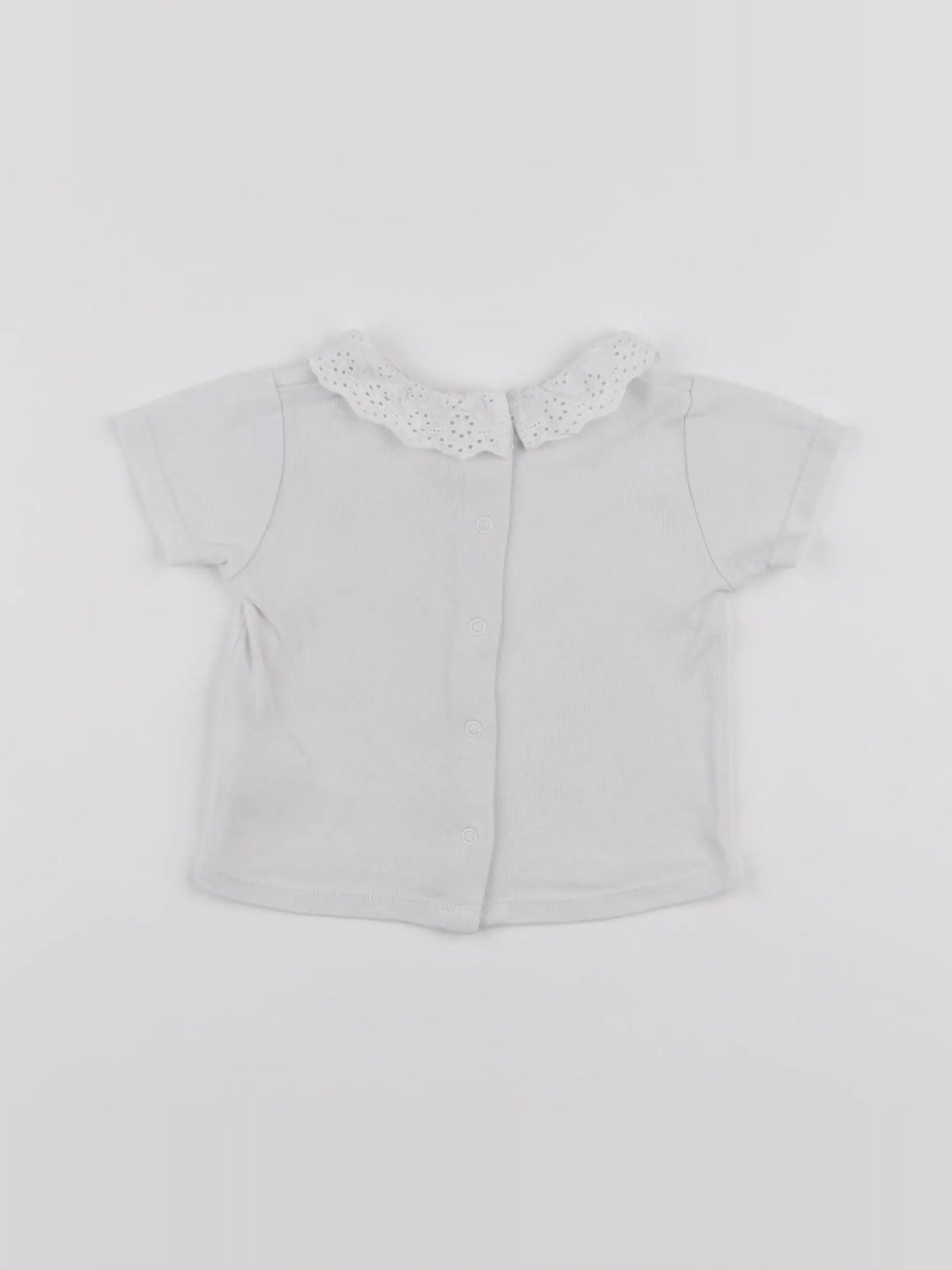 Vertbaudet - tee-shirt coton blanc - 6 mois