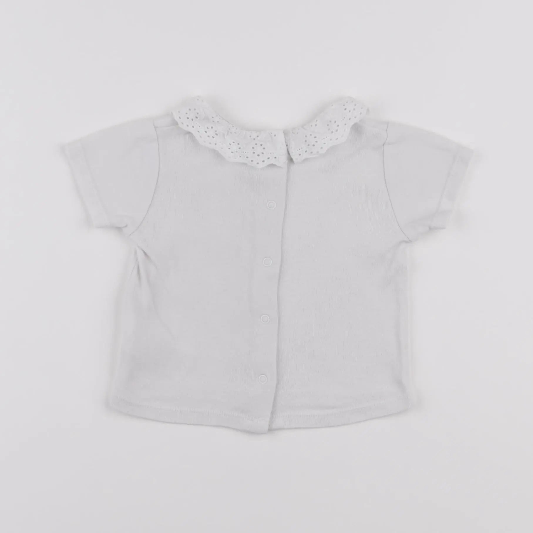 Vertbaudet - tee-shirt coton blanc - 6 mois